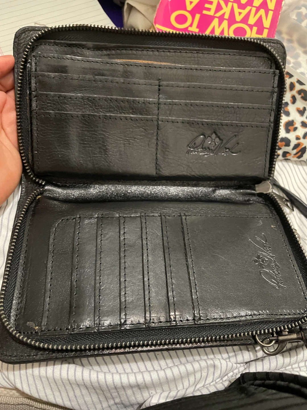 Patricia Nash Black Leather Wallet Clutch - photo 2