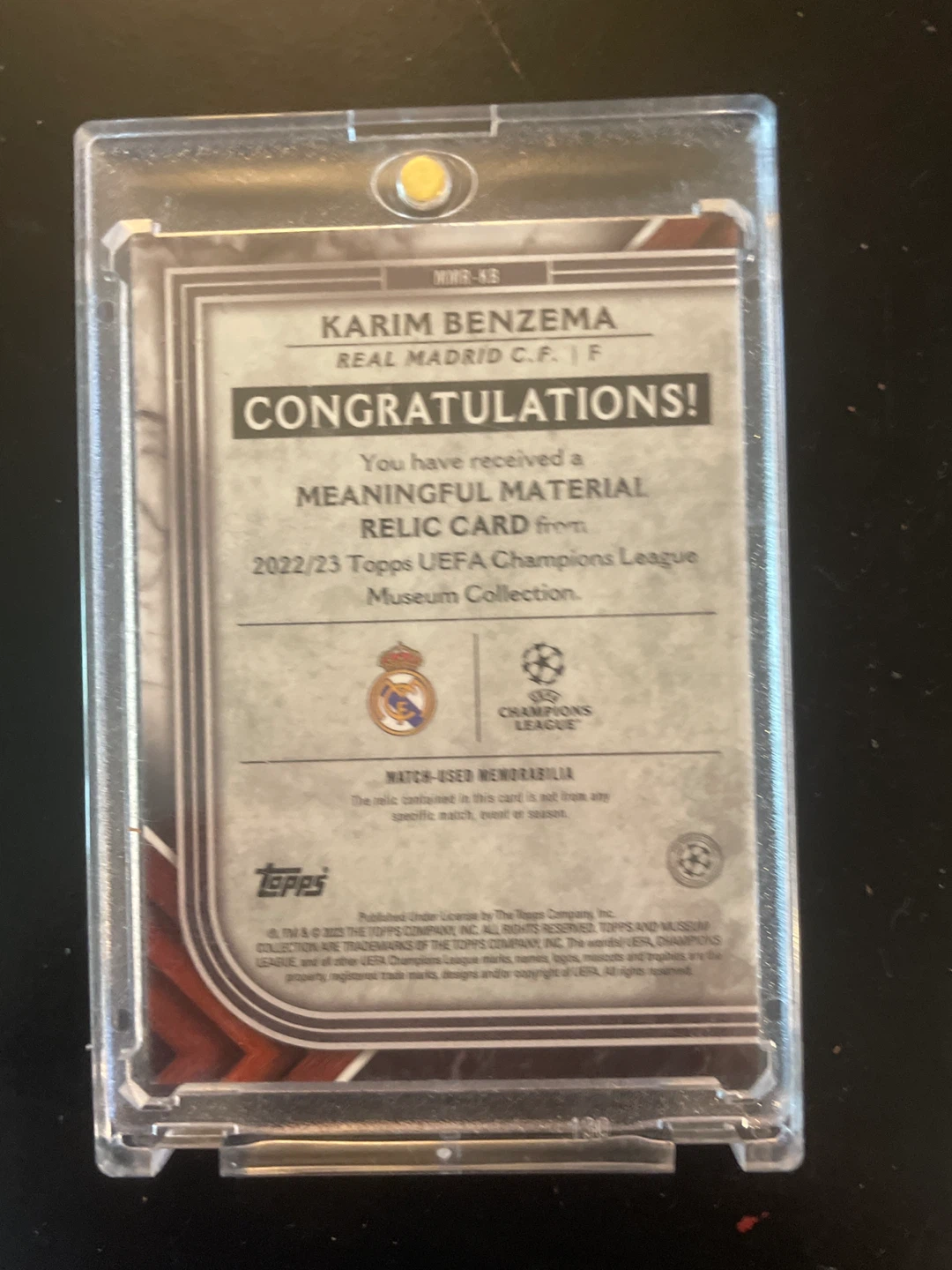 Benzema jersey patch auto and Jude Bellingham PSA 9 rookie - photo 2