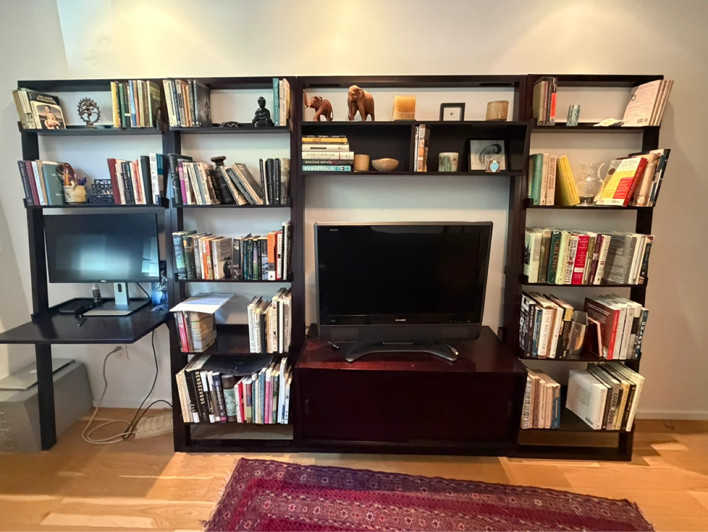 West Elm solid wood wall unit