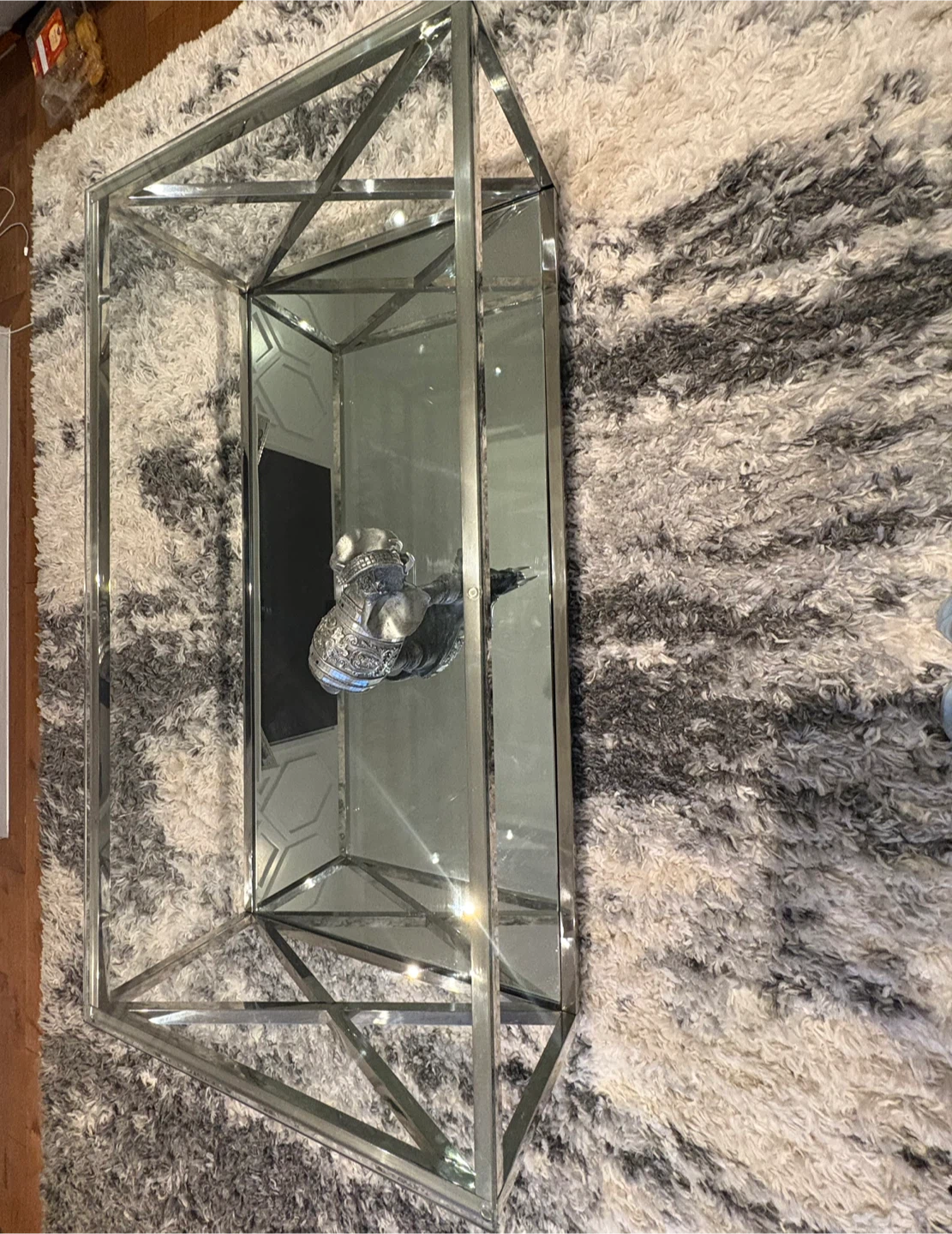 Mirrored Glass Coffee Table - photo 2