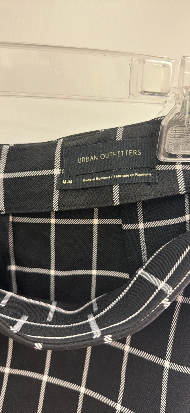 Urban Outfitters Plaid Mini Skirt - Black/White - Size M - photo 2