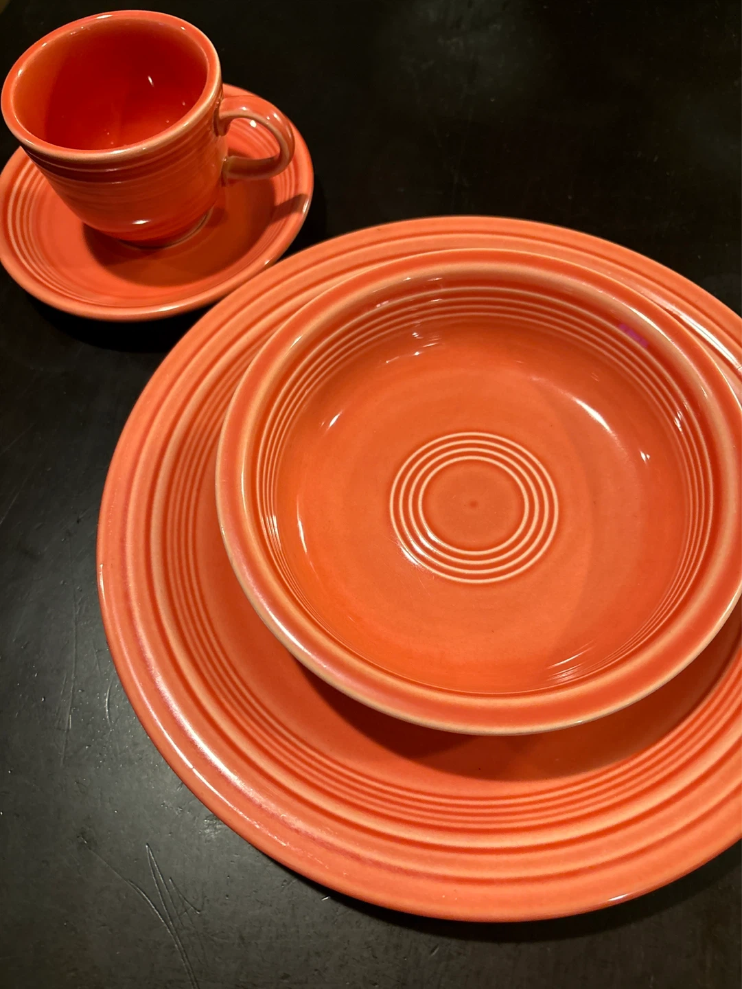Fiesta Ware Dishes - Plate, Bowl, Cup & Saucer Set - photo 2