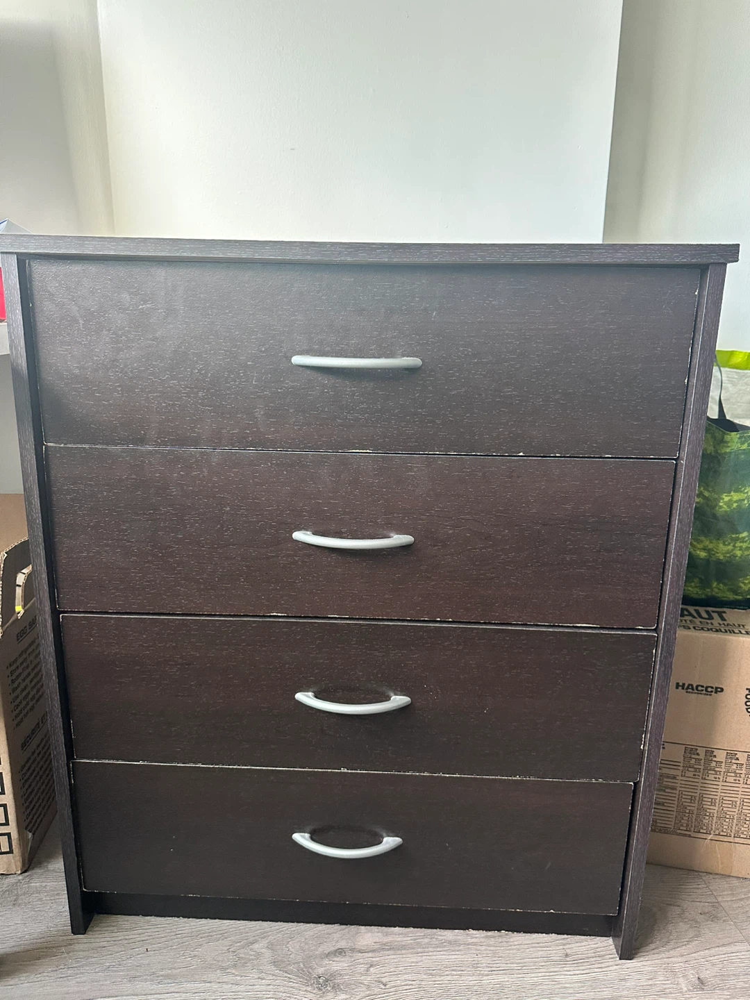 Dark Brown 4-Drawer Dresser