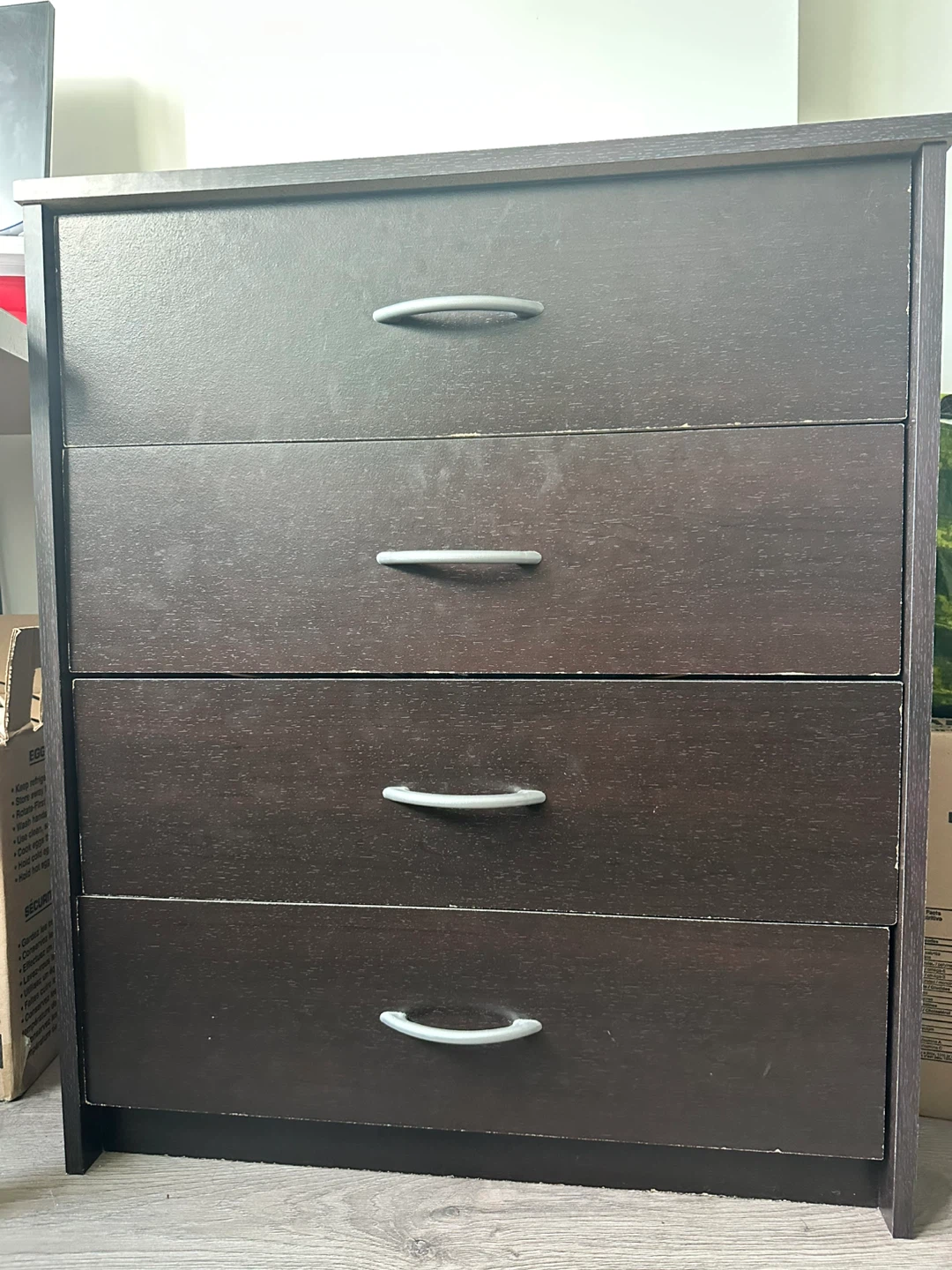 Dark Brown 4-Drawer Dresser - photo 2