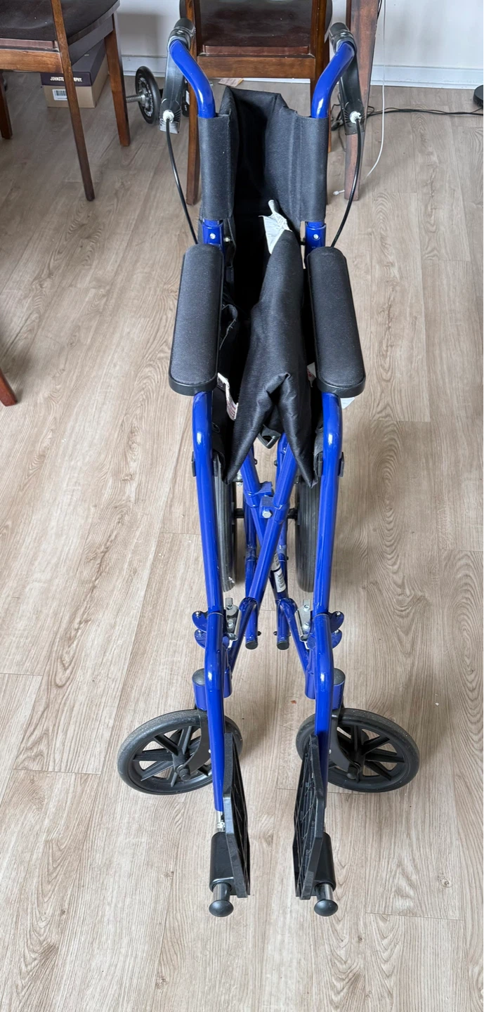 Blue Transport Wheelchair