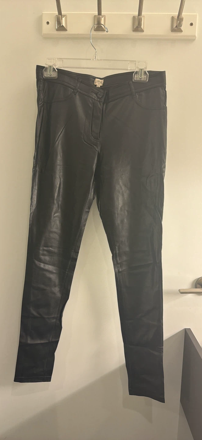 Wilfred Black Faux Leather Pants Size Six