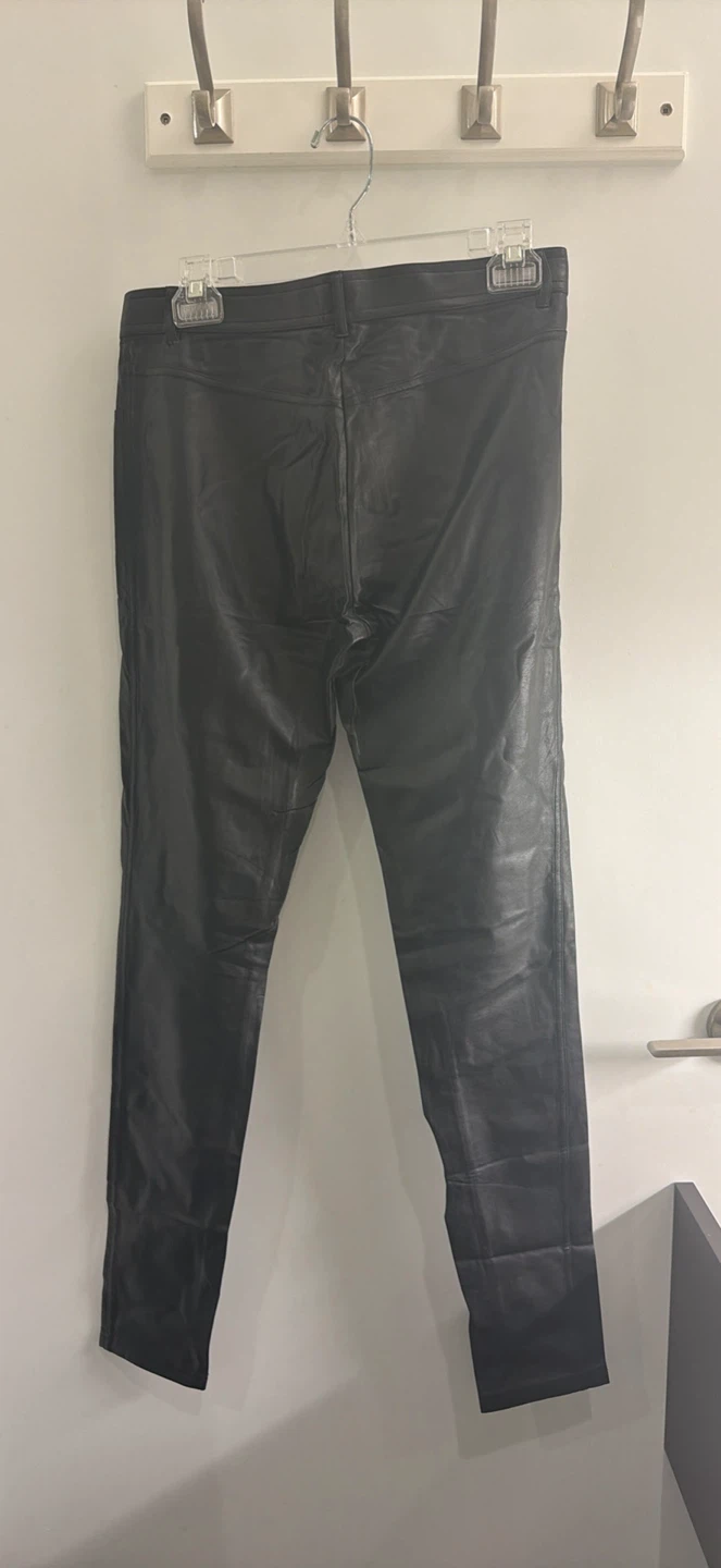 Wilfred Black Faux Leather Pants Size Six - photo 3