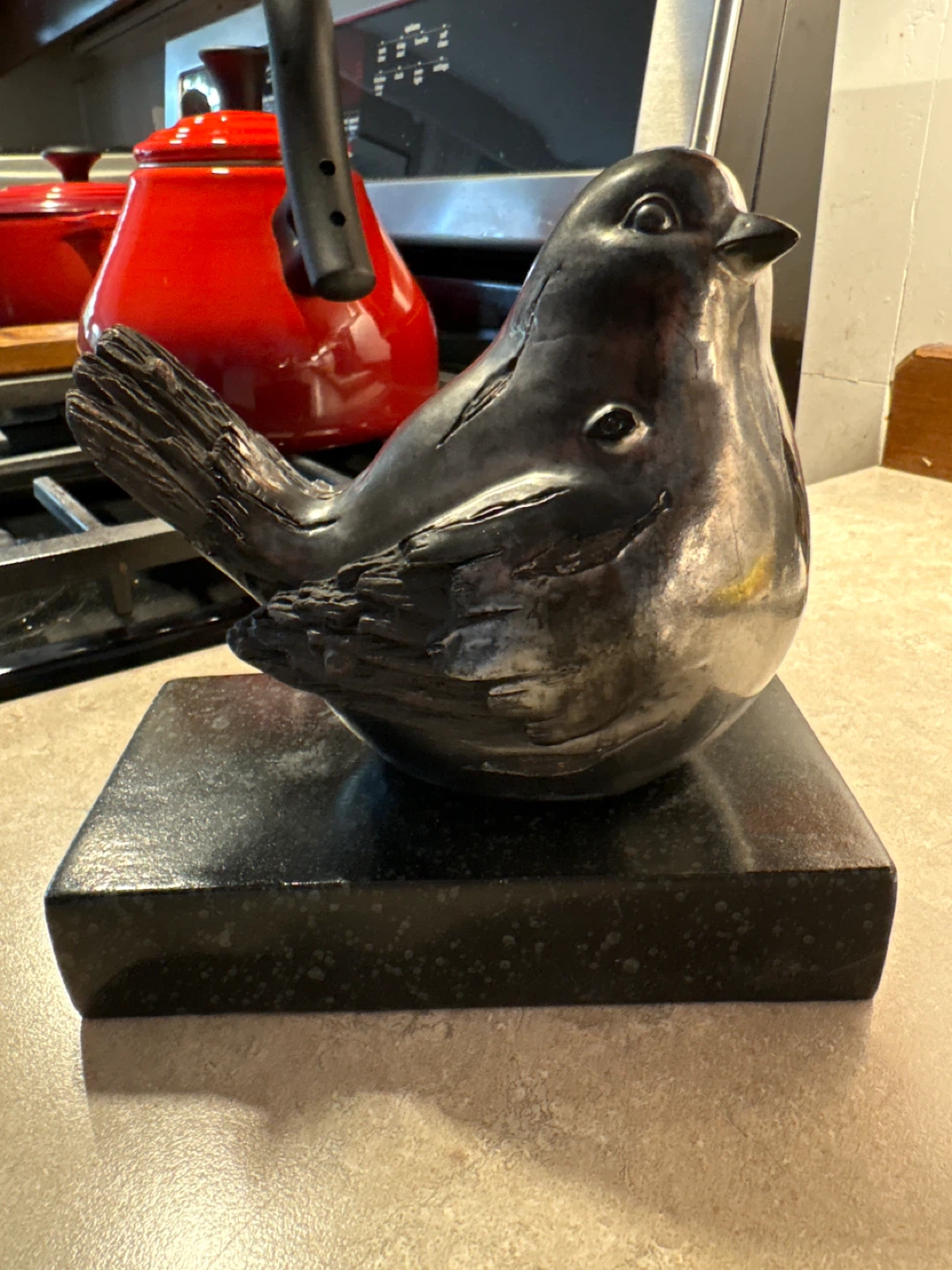 Bird Sculpture on Marble Base