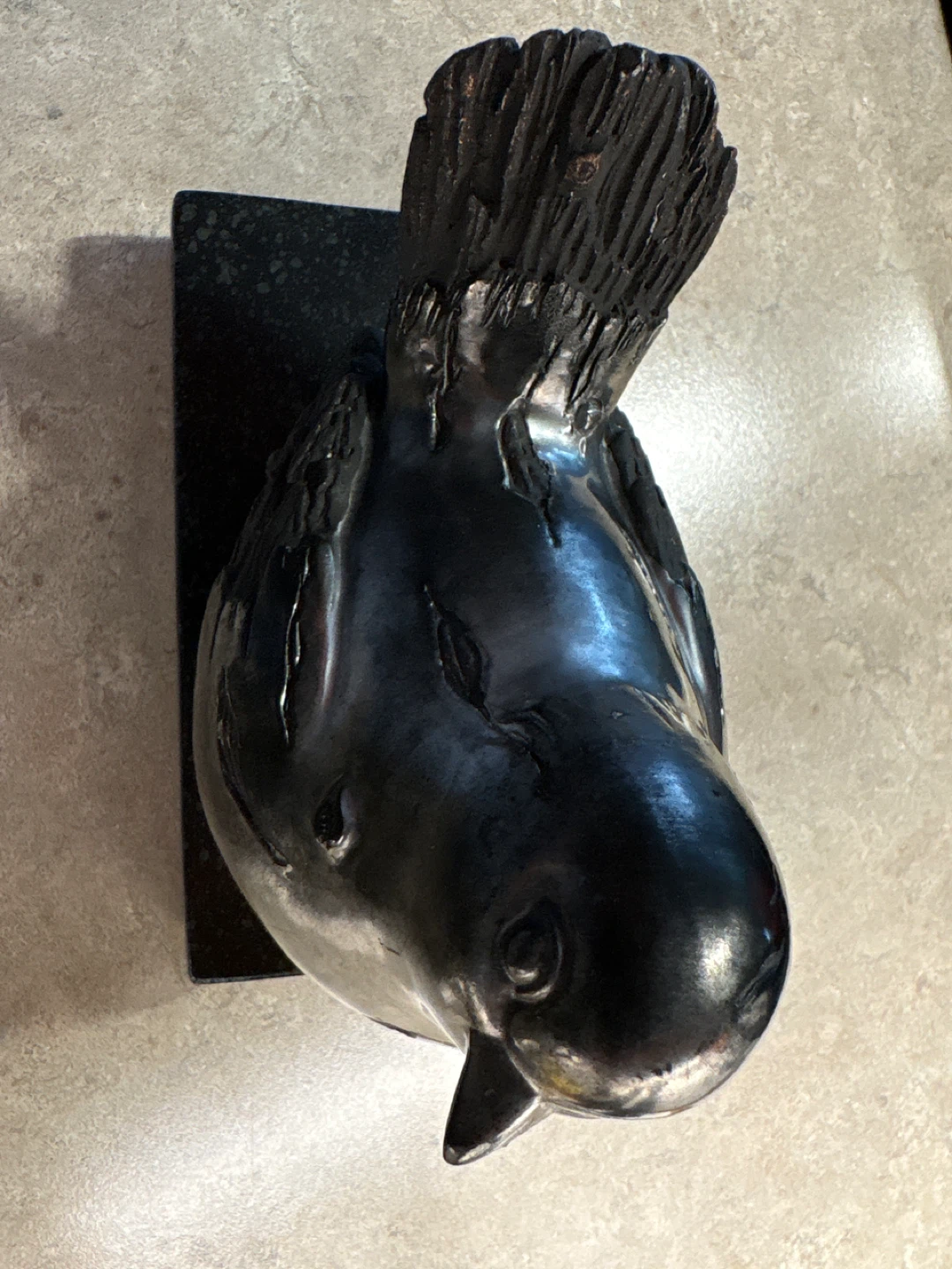 Bird Sculpture on Marble Base - photo 3