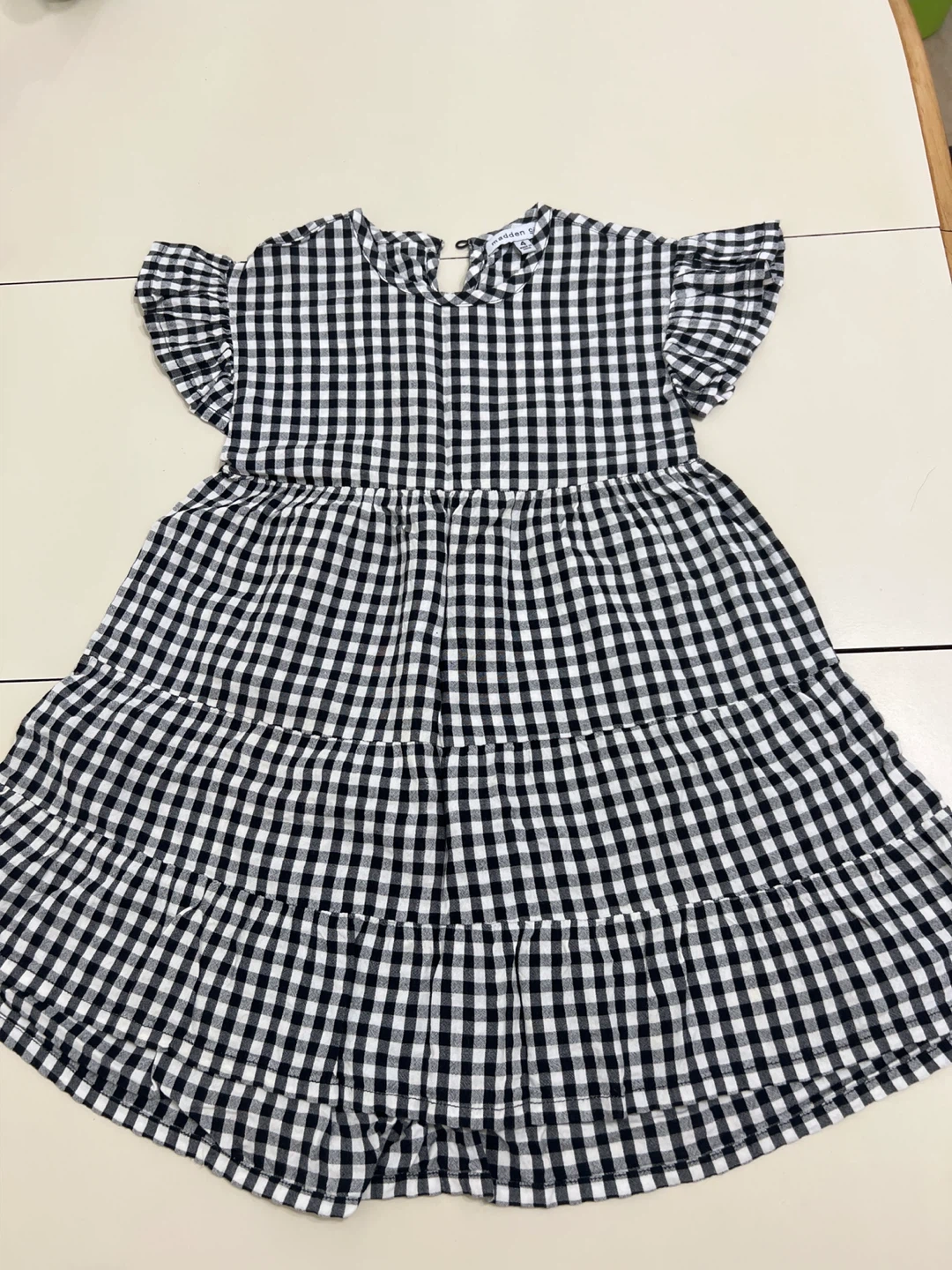 Girl's Madden NYC Gingham Tiered Dress Size 4