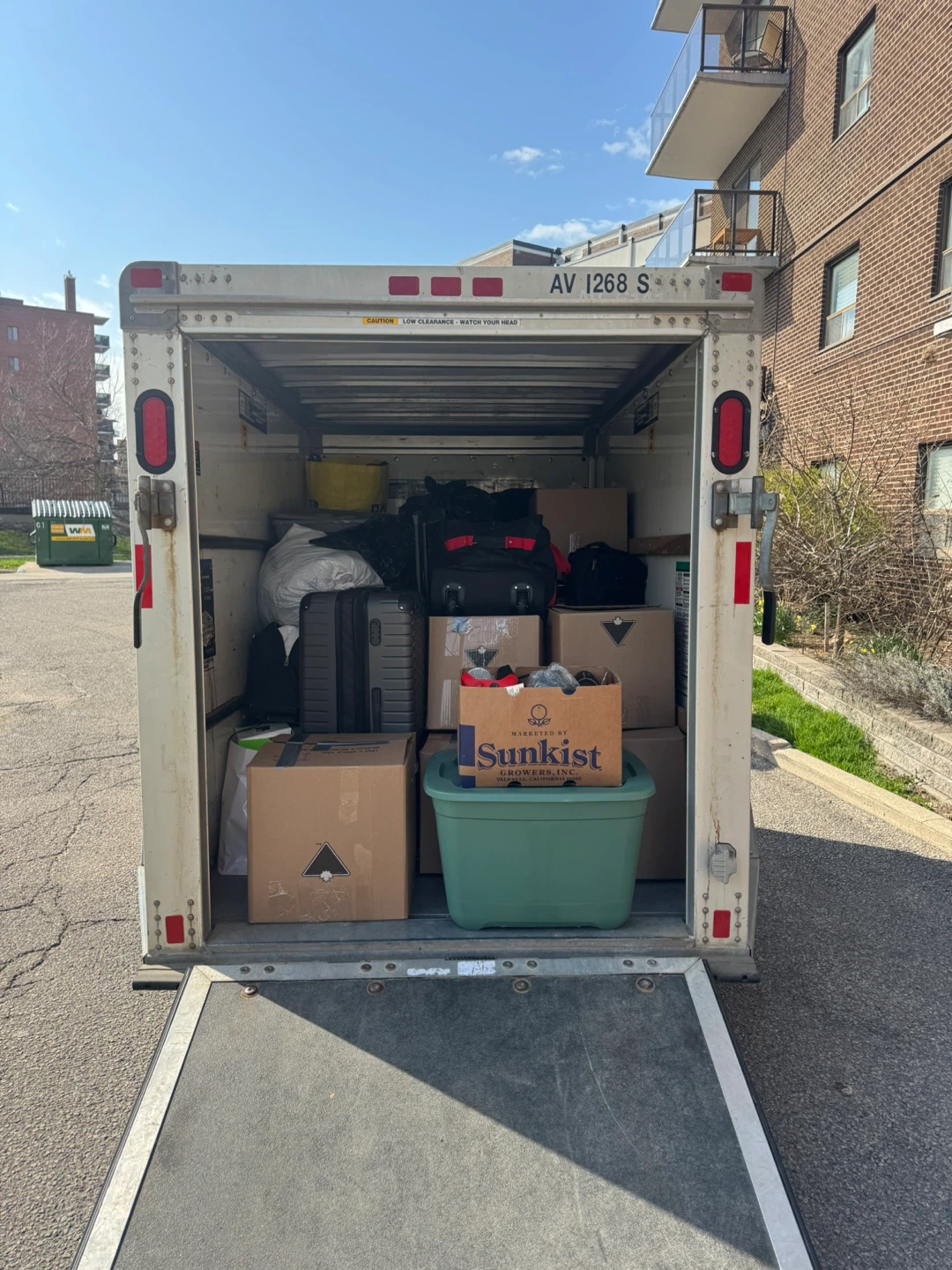 Mattress, items delivery truck