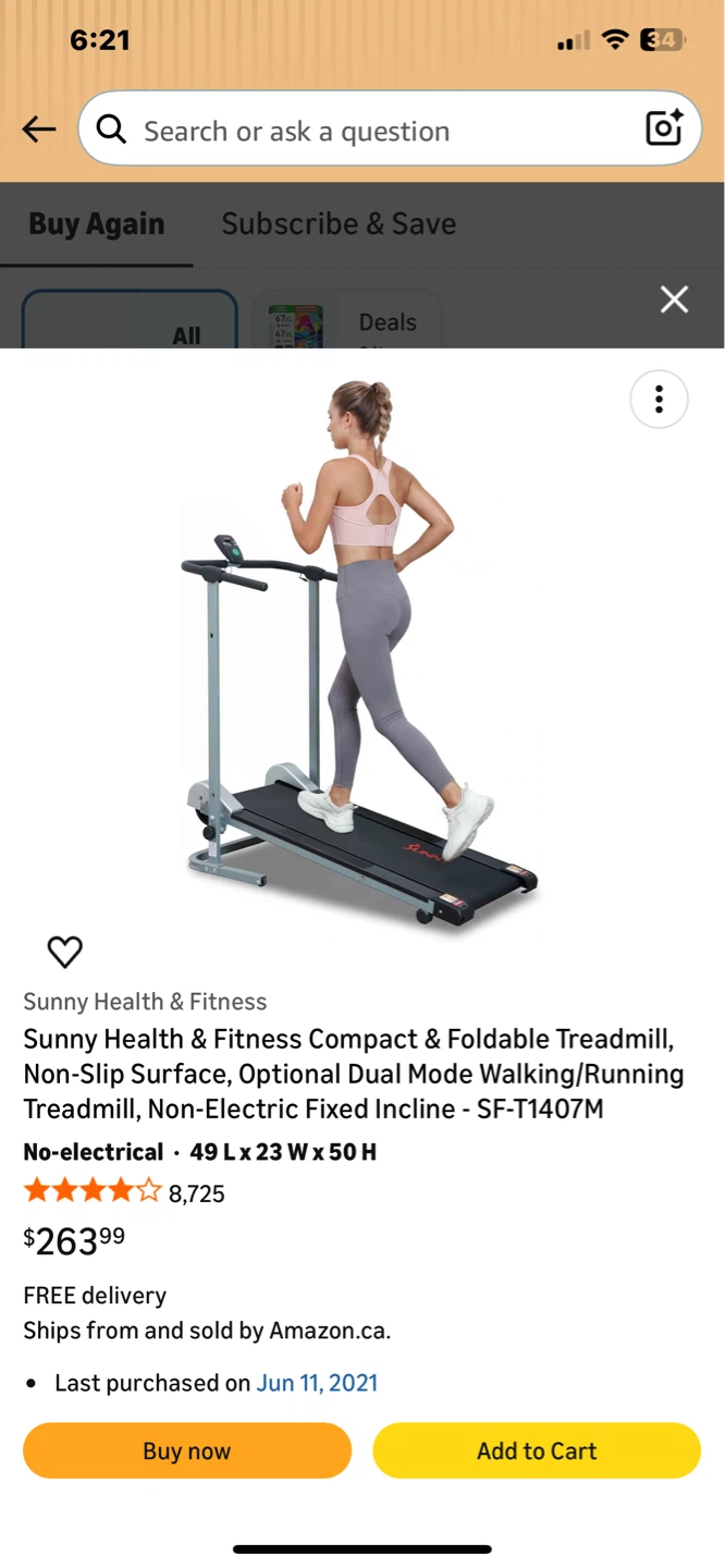 Sunny Health & Fitness Treadmill - photo 3