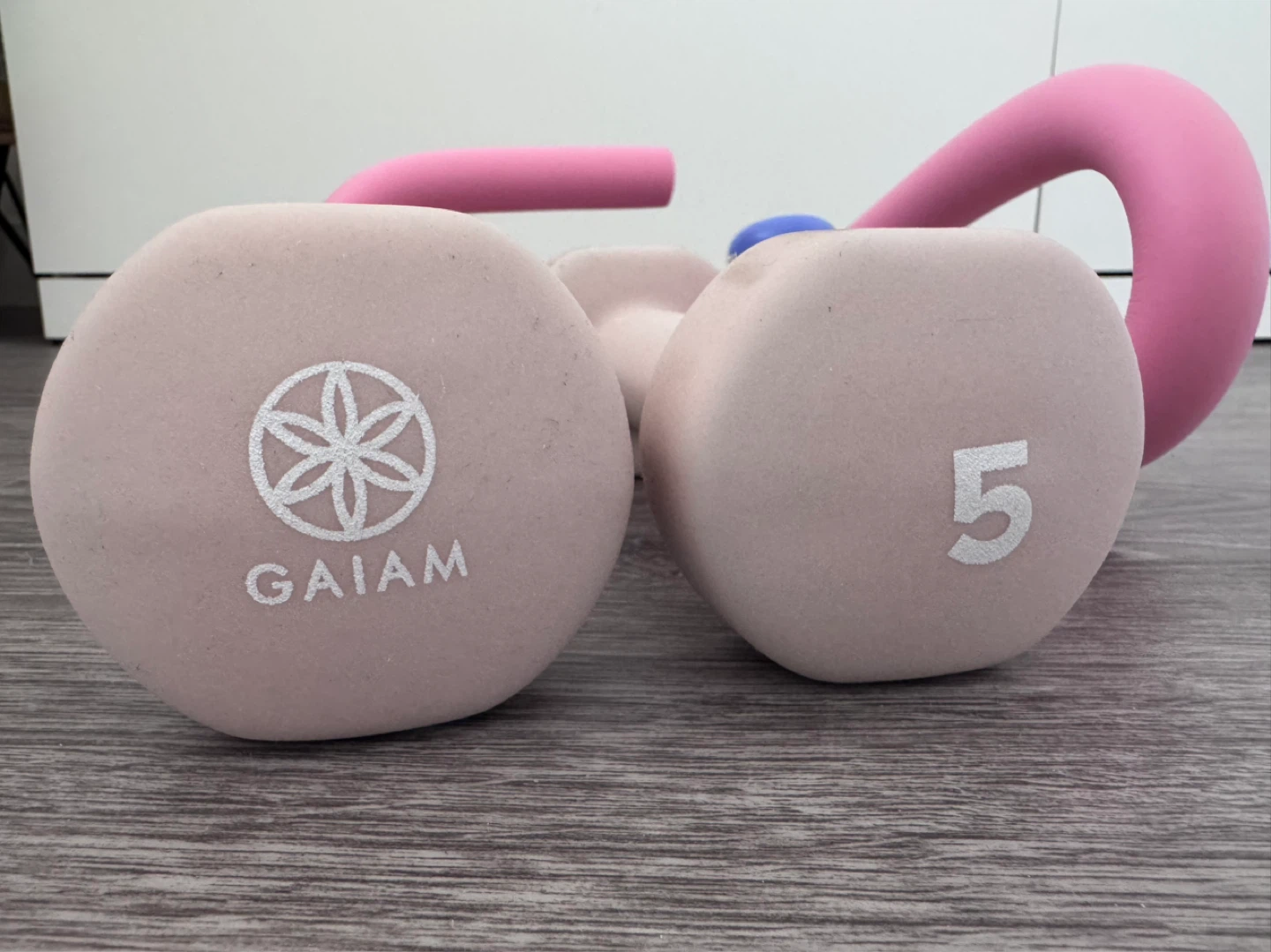 Gaiam 5 lb Dumbbells and Pink Fitness Ring - photo 2