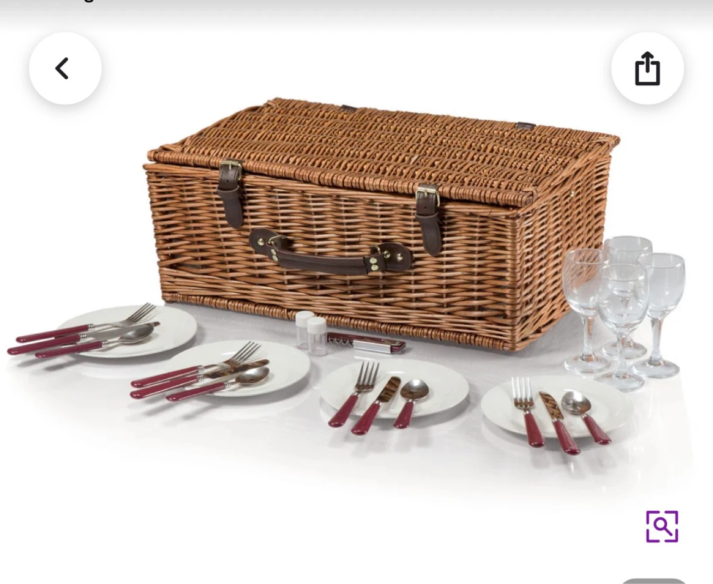Wicker Picnic Basket Set - photo 2