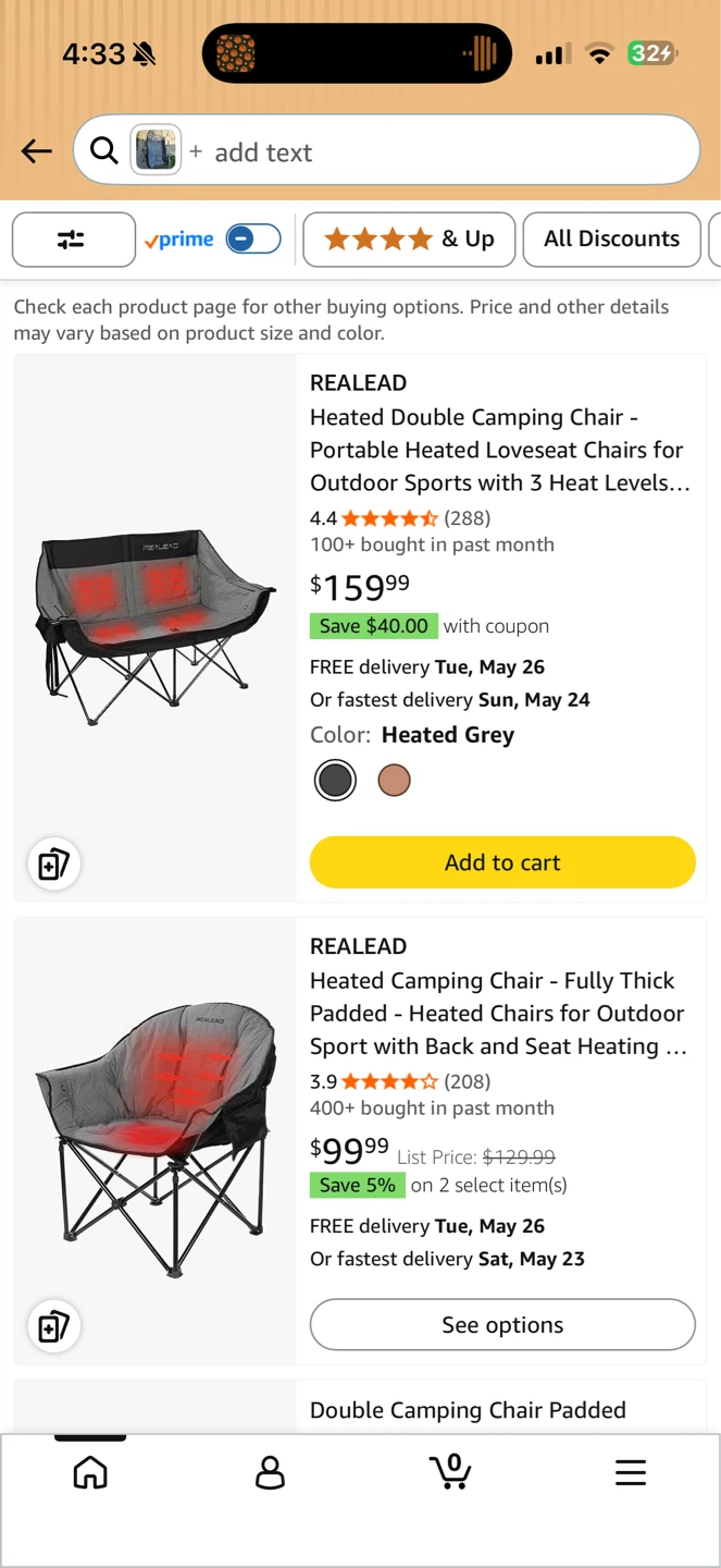 REALLEAD Double Camping Chair