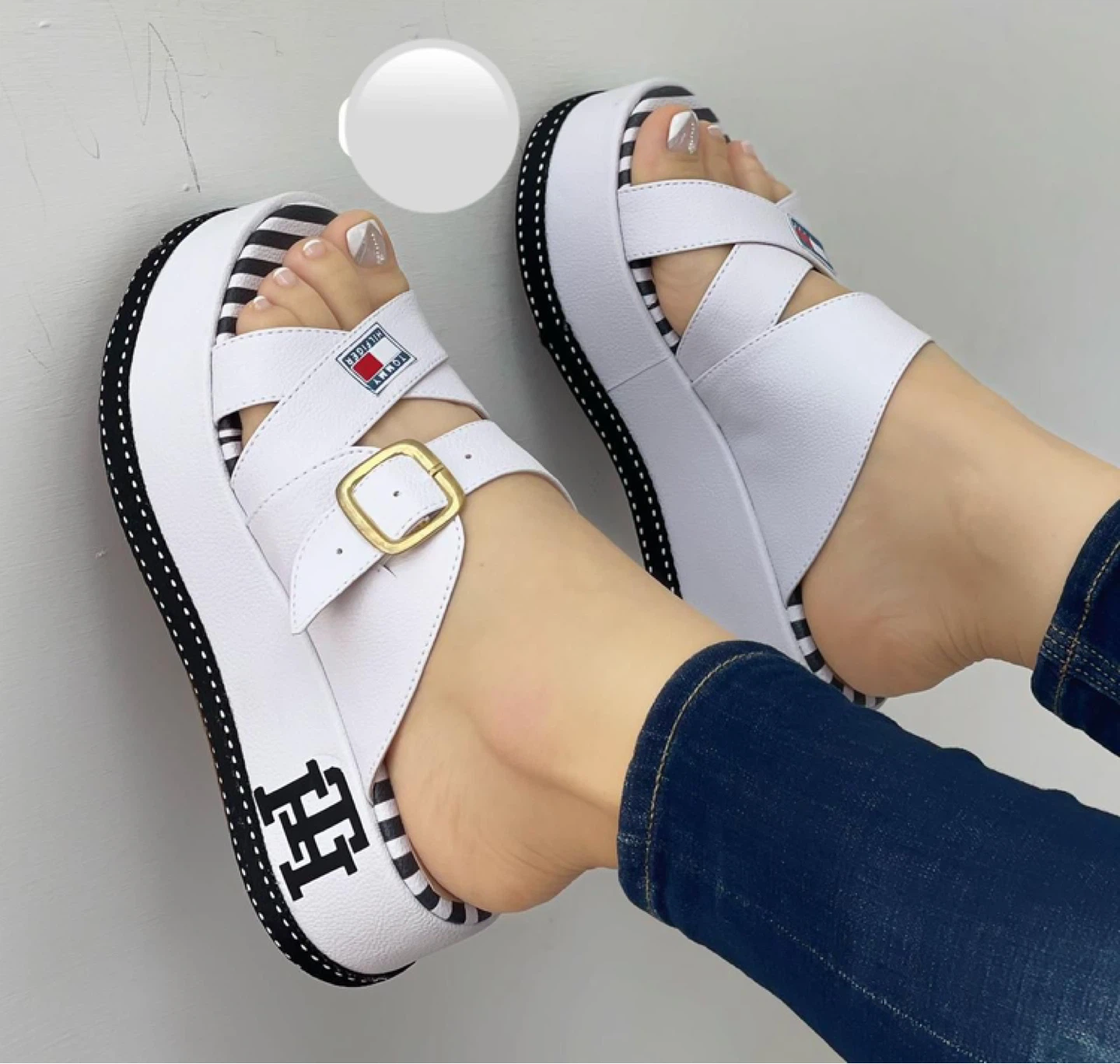 Tommy Hilfiger White Platform Sandals - photo 2