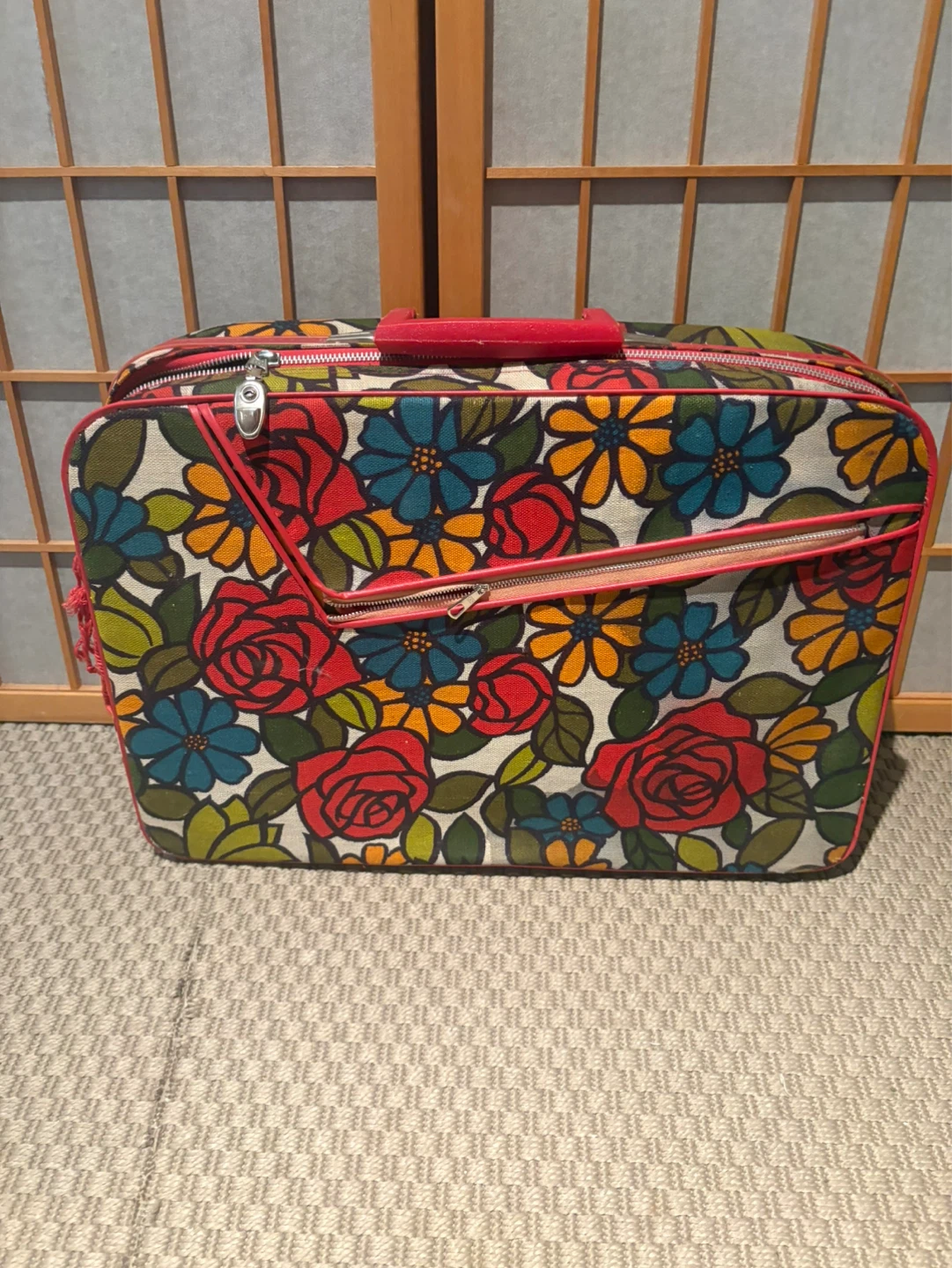 Vintage Floral Suitcase