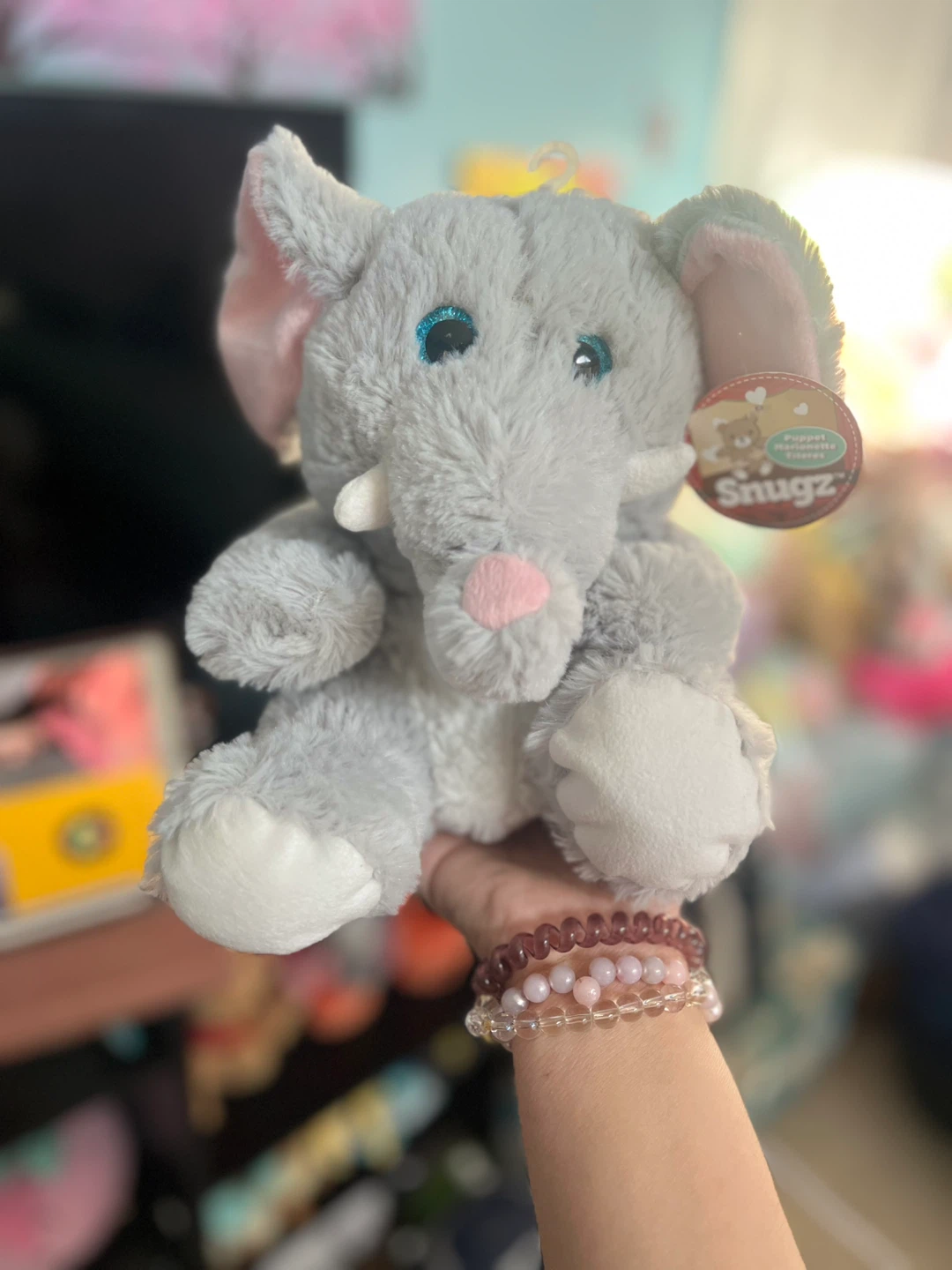 Snugz Elephant Plush Puppet Toy - photo 2