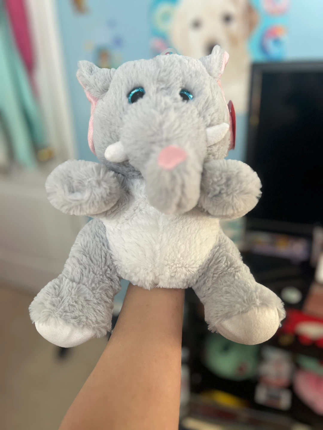 Snugz Elephant Plush Puppet Toy - photo 3