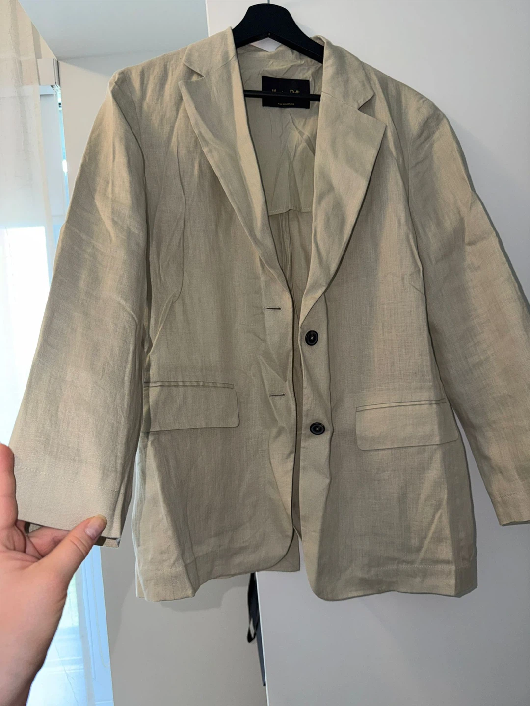 Massimo Dutti Beige Linen Blazer - photo 2