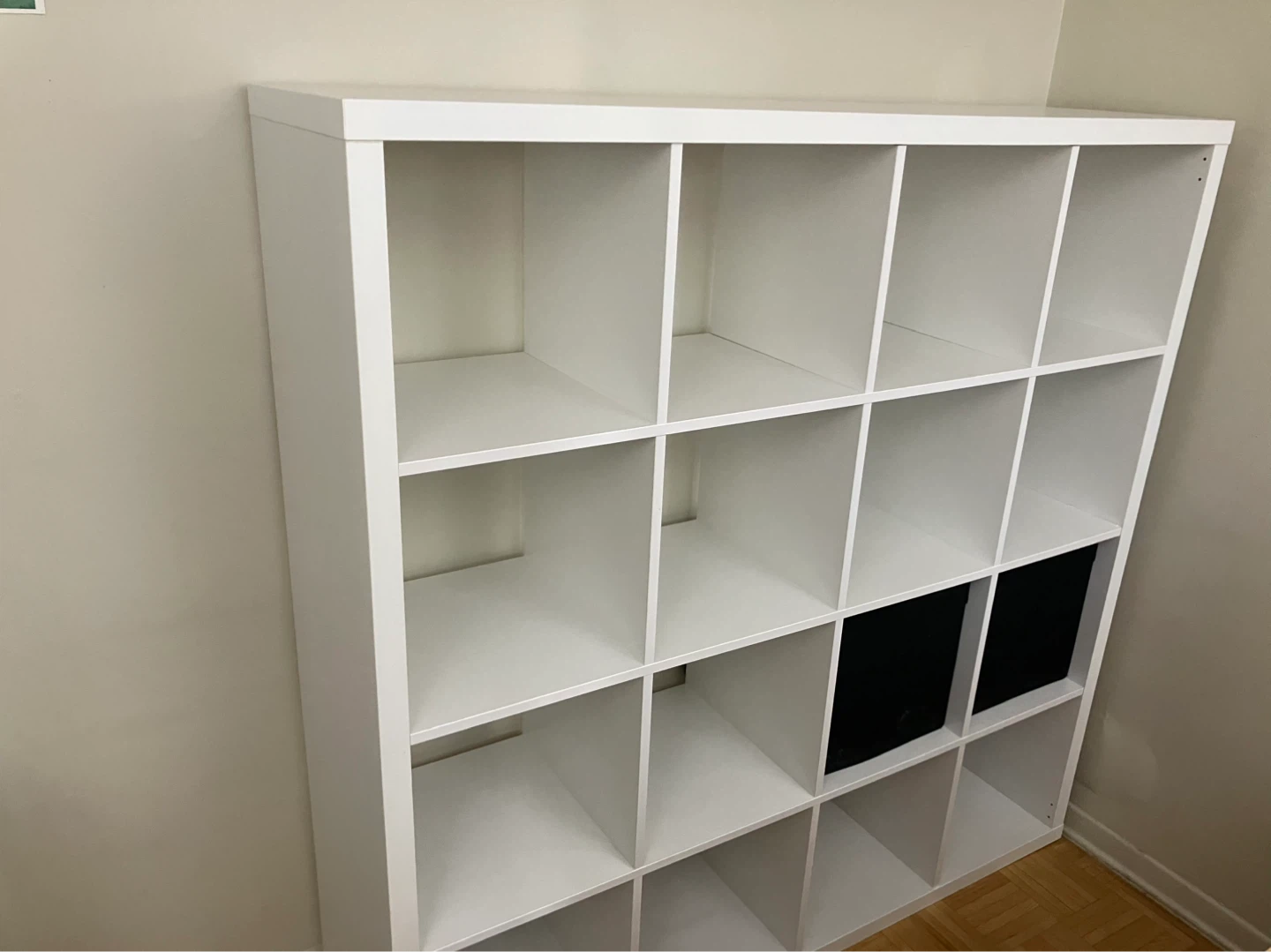 IKEA White 16-Cube Storage Shelf - photo 3