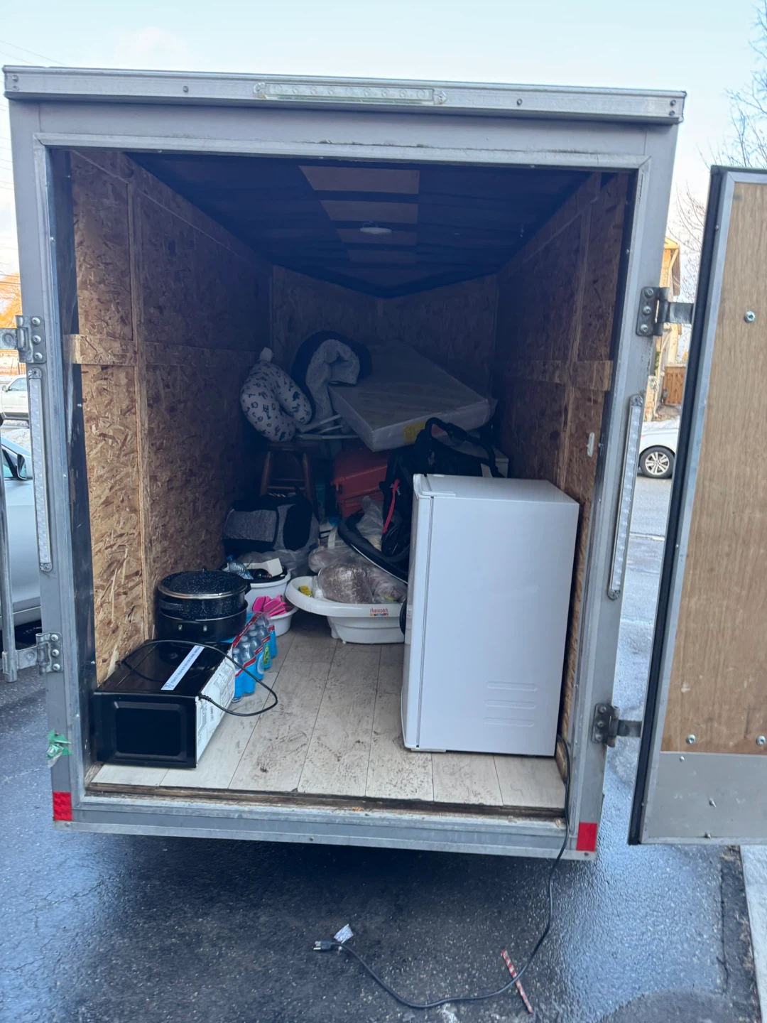 Moving truck and delivery items