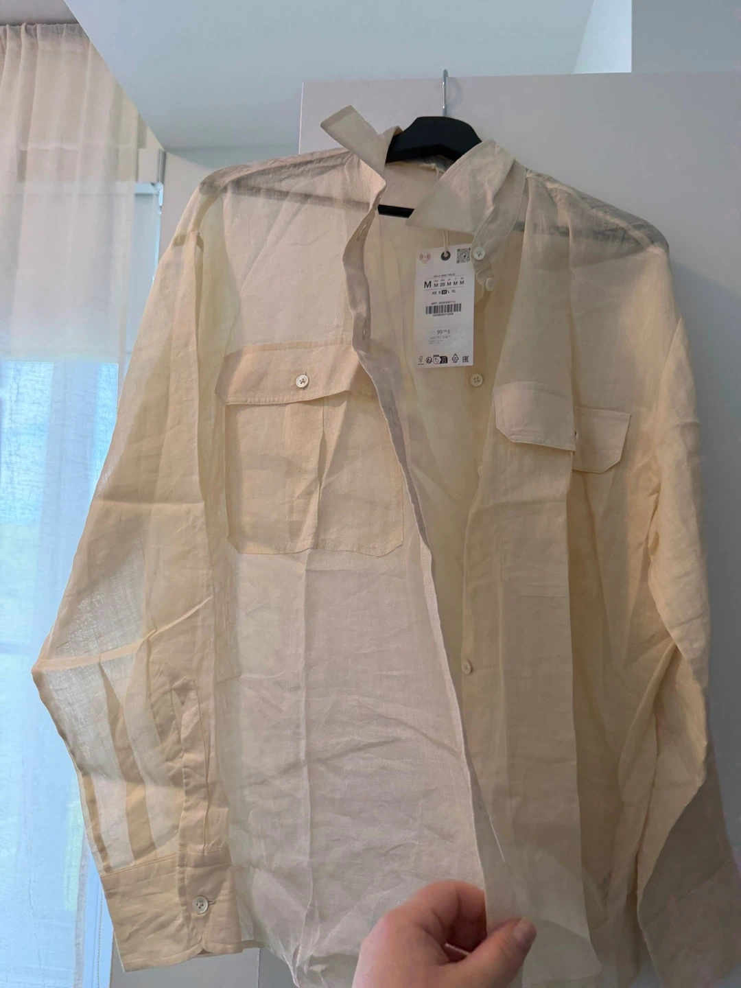 Zara Linen Blend Overshirt - Size M - photo 3