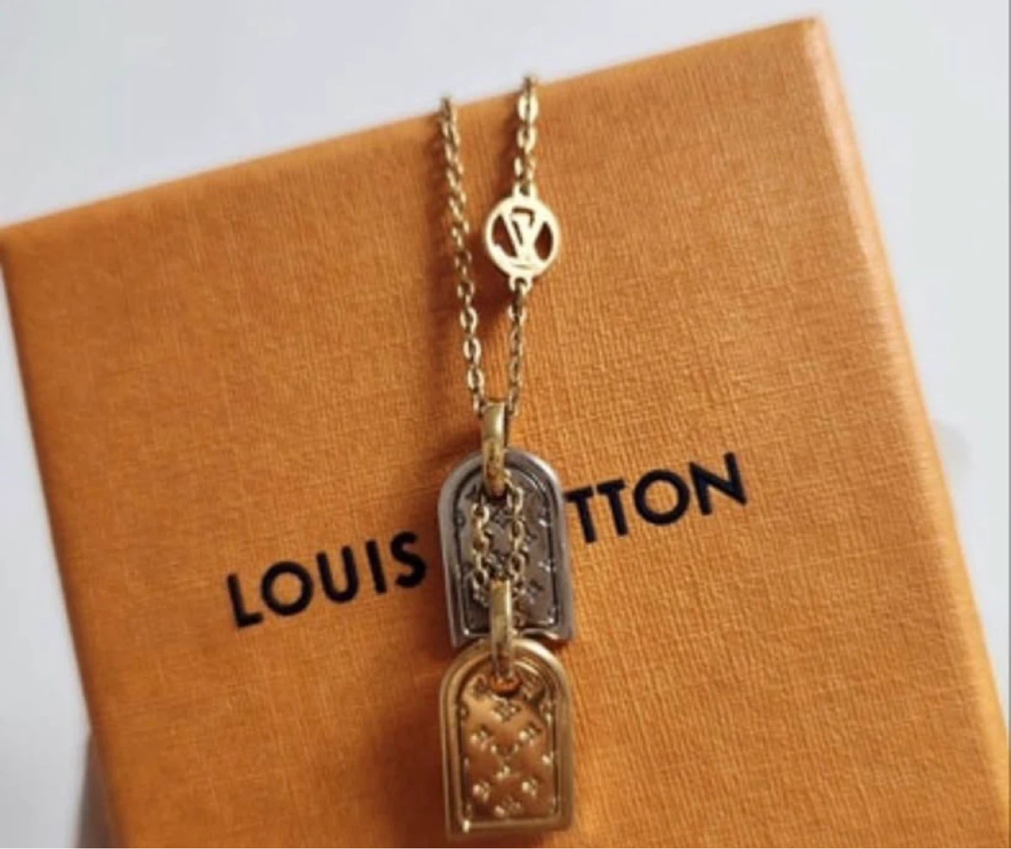Louis Vuitton Monogram Tag Necklace