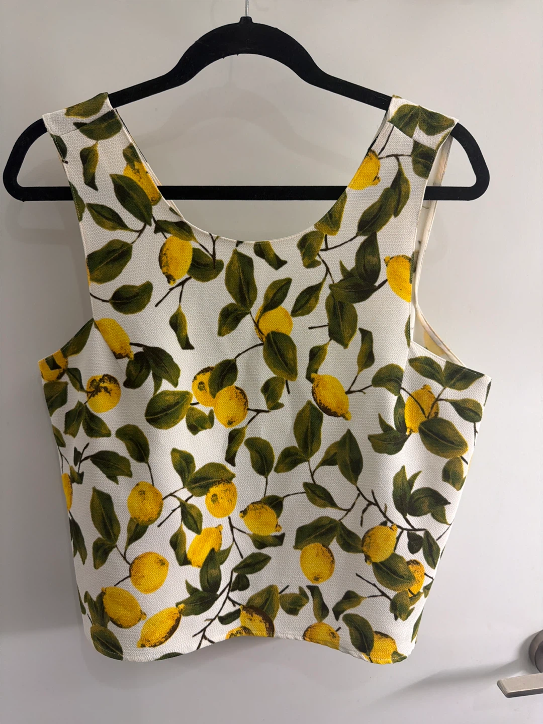 Zara Lemon Print Top - Size L