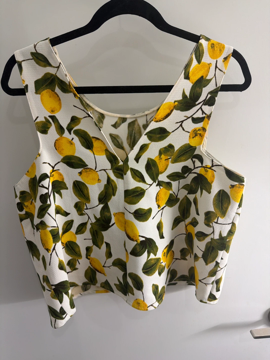 Zara Lemon Print Top - Size L - photo 2