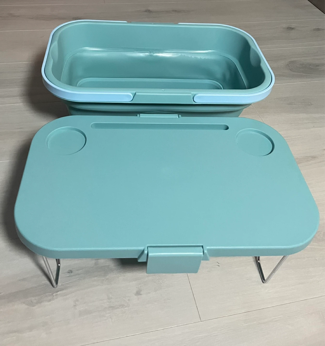 Collapsible Picnic Basket w/ Table Stand & Cup Holders ☀️