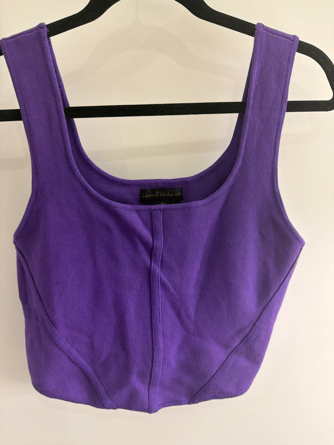 House of Harlow Purple Cropped Tank Top - Size L
