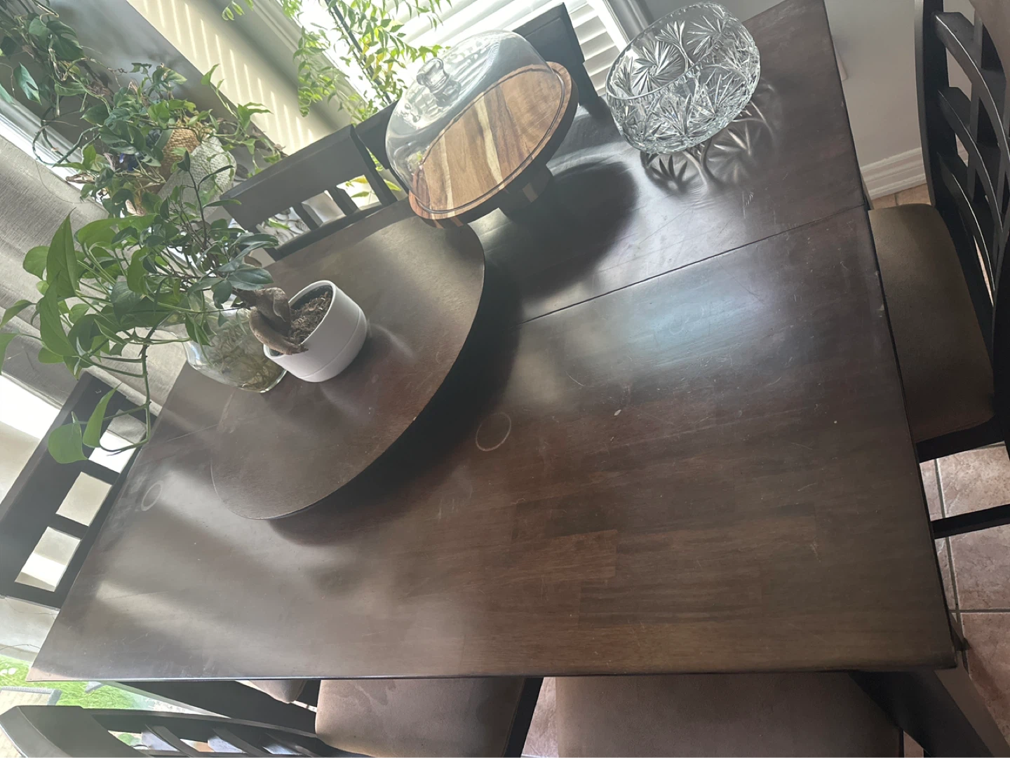 Dark Brown Counter Height Dining Set - photo 2