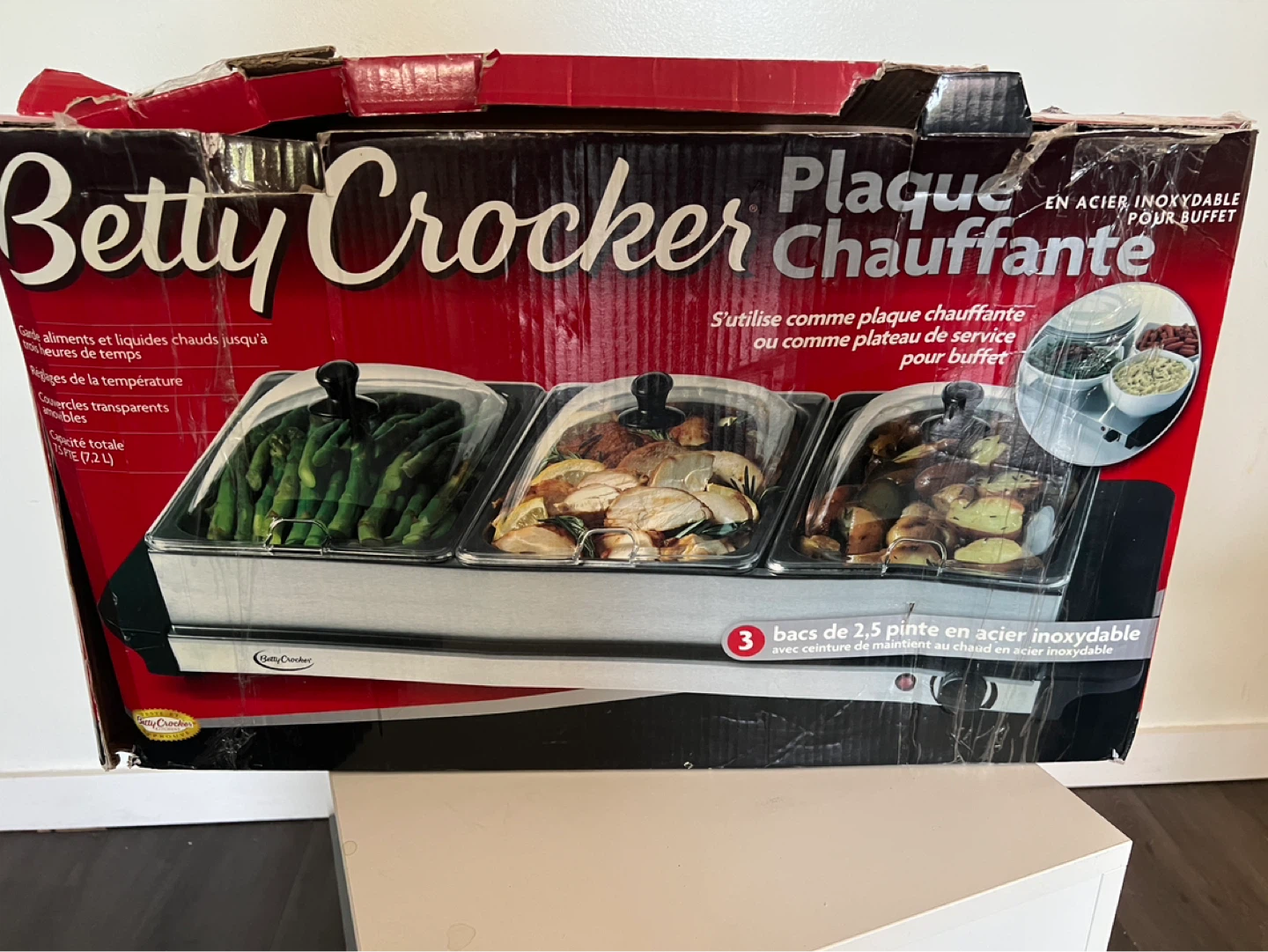 Betty Crocker 3-Tray Warming Platter