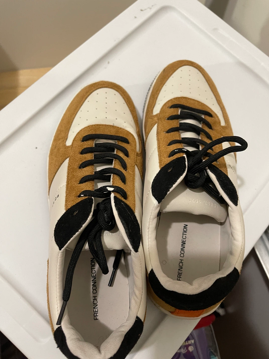 French Connection Men's Sneakers - Tan & White