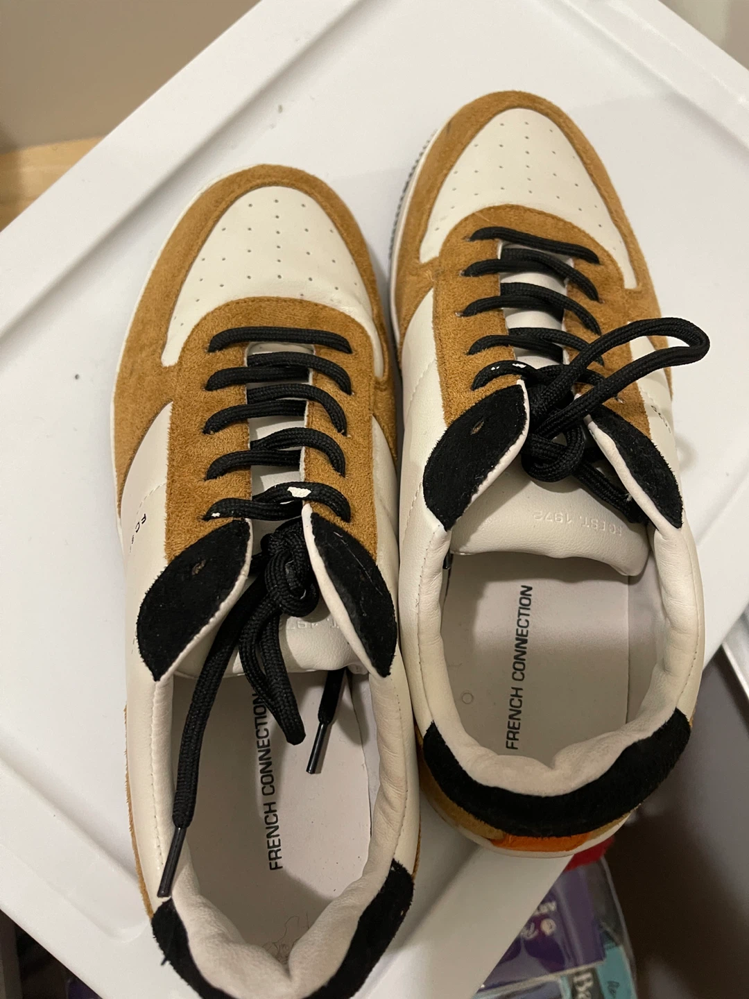 French Connection Men's Sneakers - Tan & White - photo 3