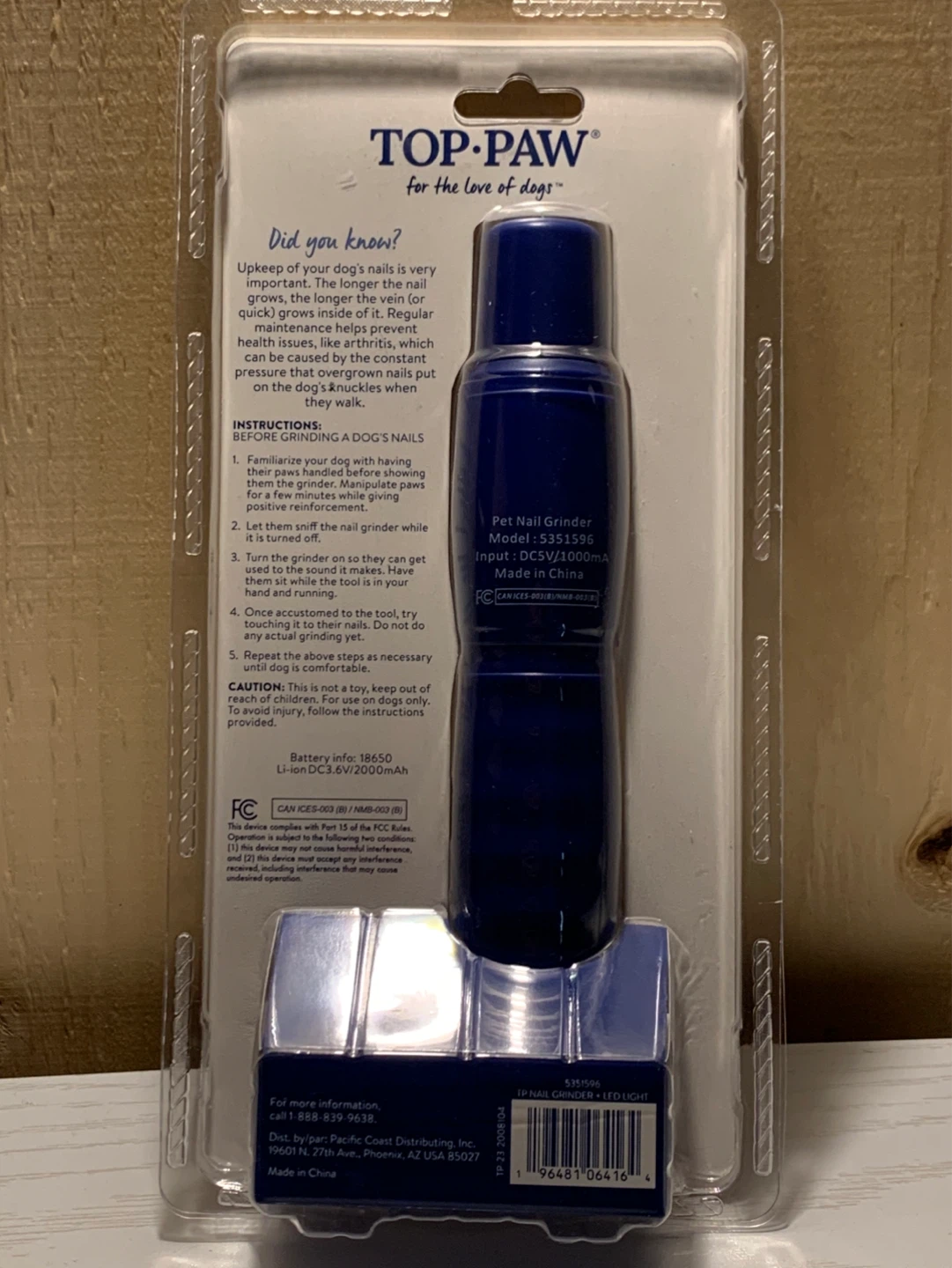 TOP-PAW Pet Nail Grinder with LED - photo 4