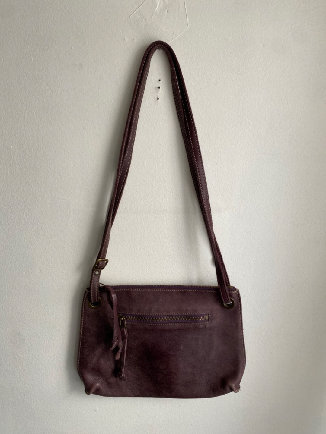 Roots leather purse
