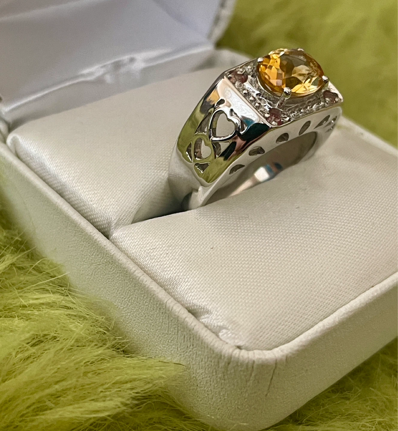 Citrine and Sapphire Ring - photo 4