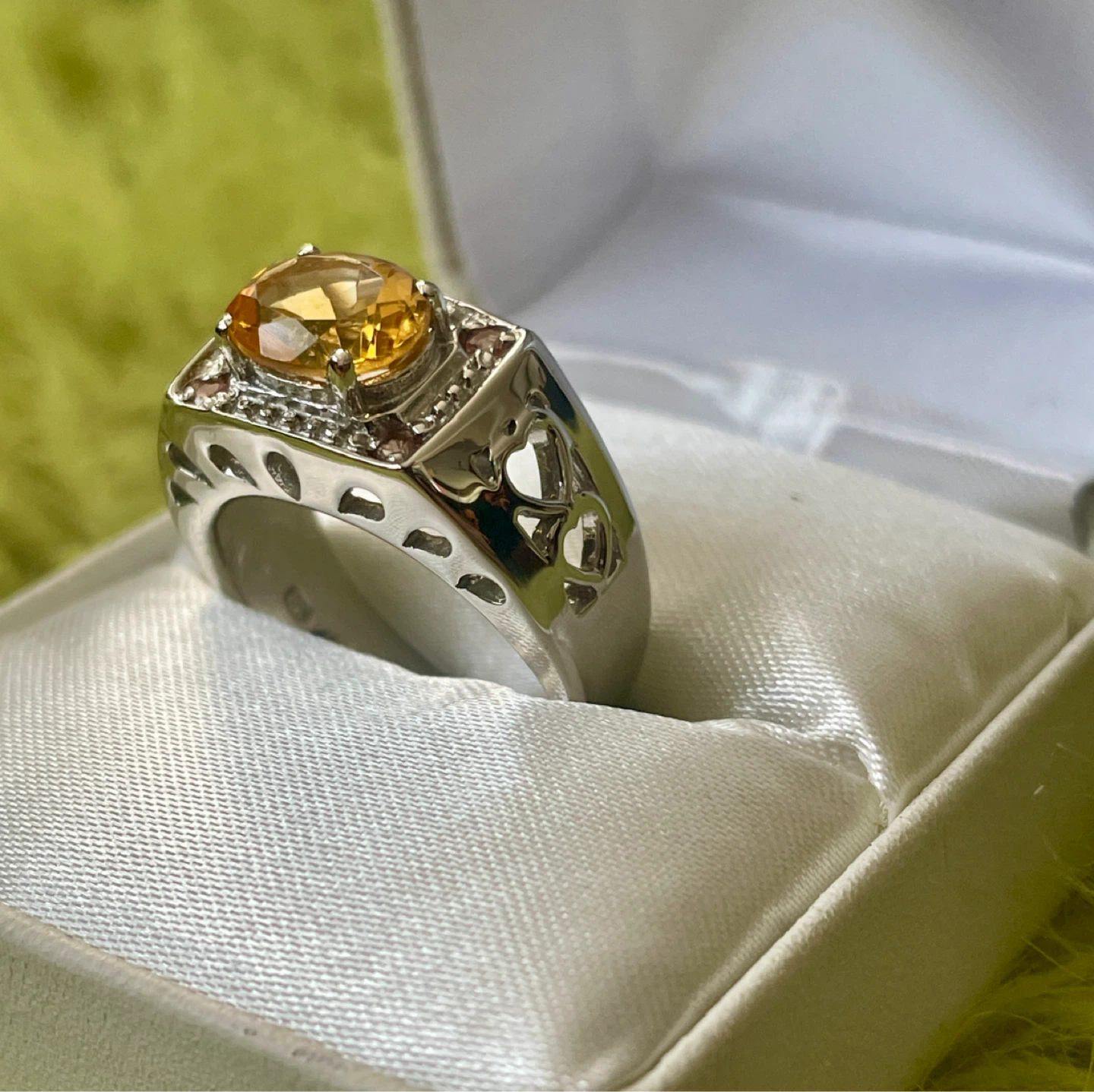 Citrine and Sapphire Ring - photo 3