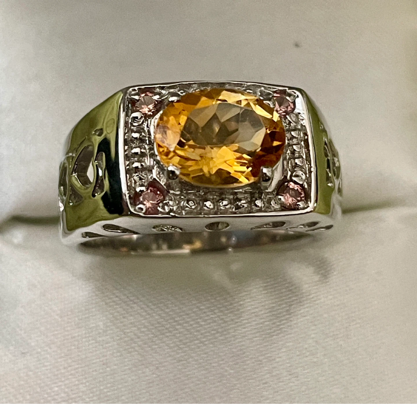 Citrine and Sapphire Ring - photo 2