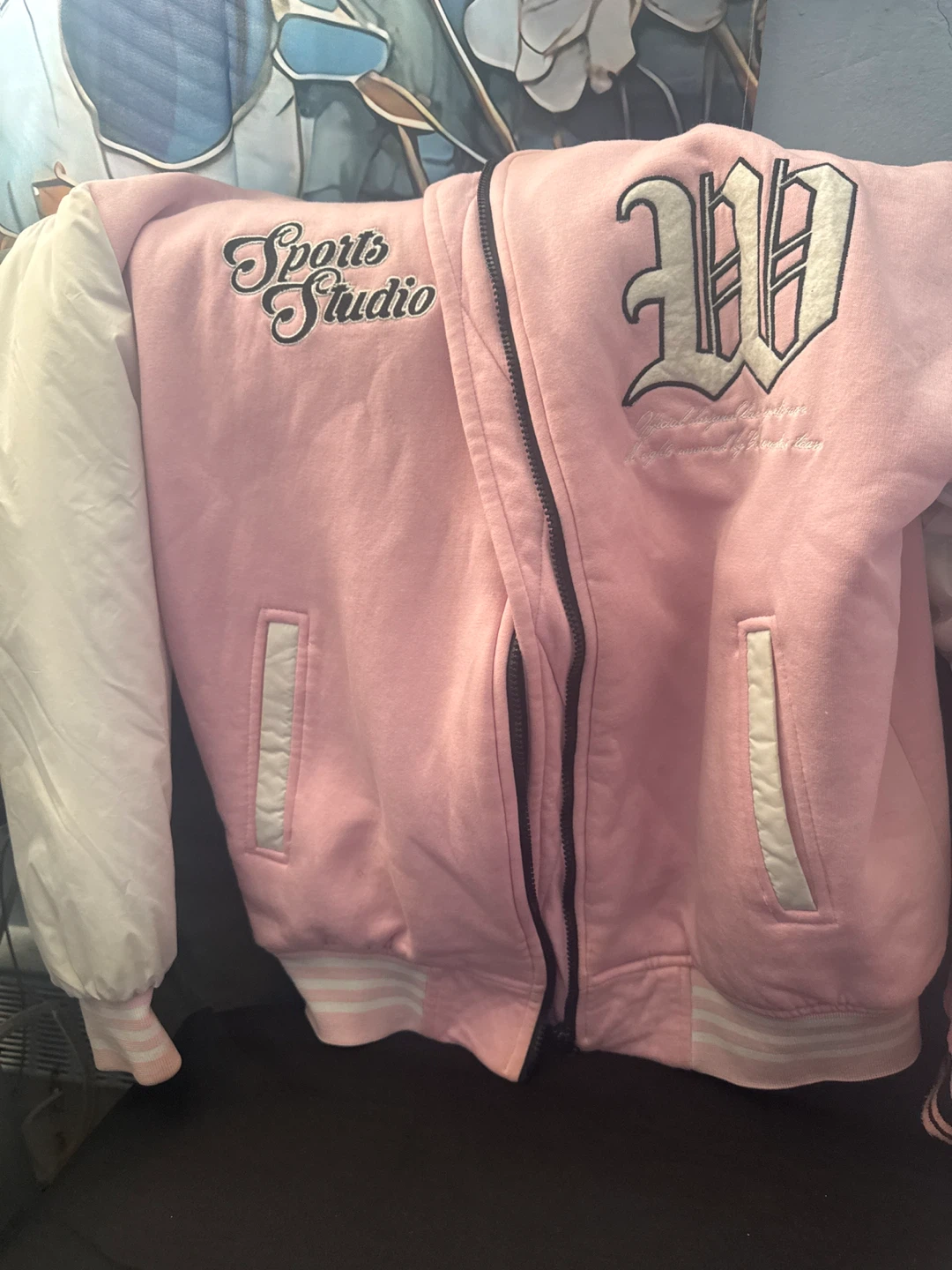 Sports Studio Pink Varsity Jacket