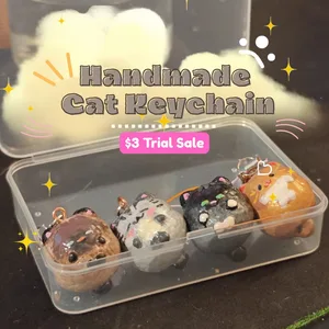 Handmade Cat Keychain Charms