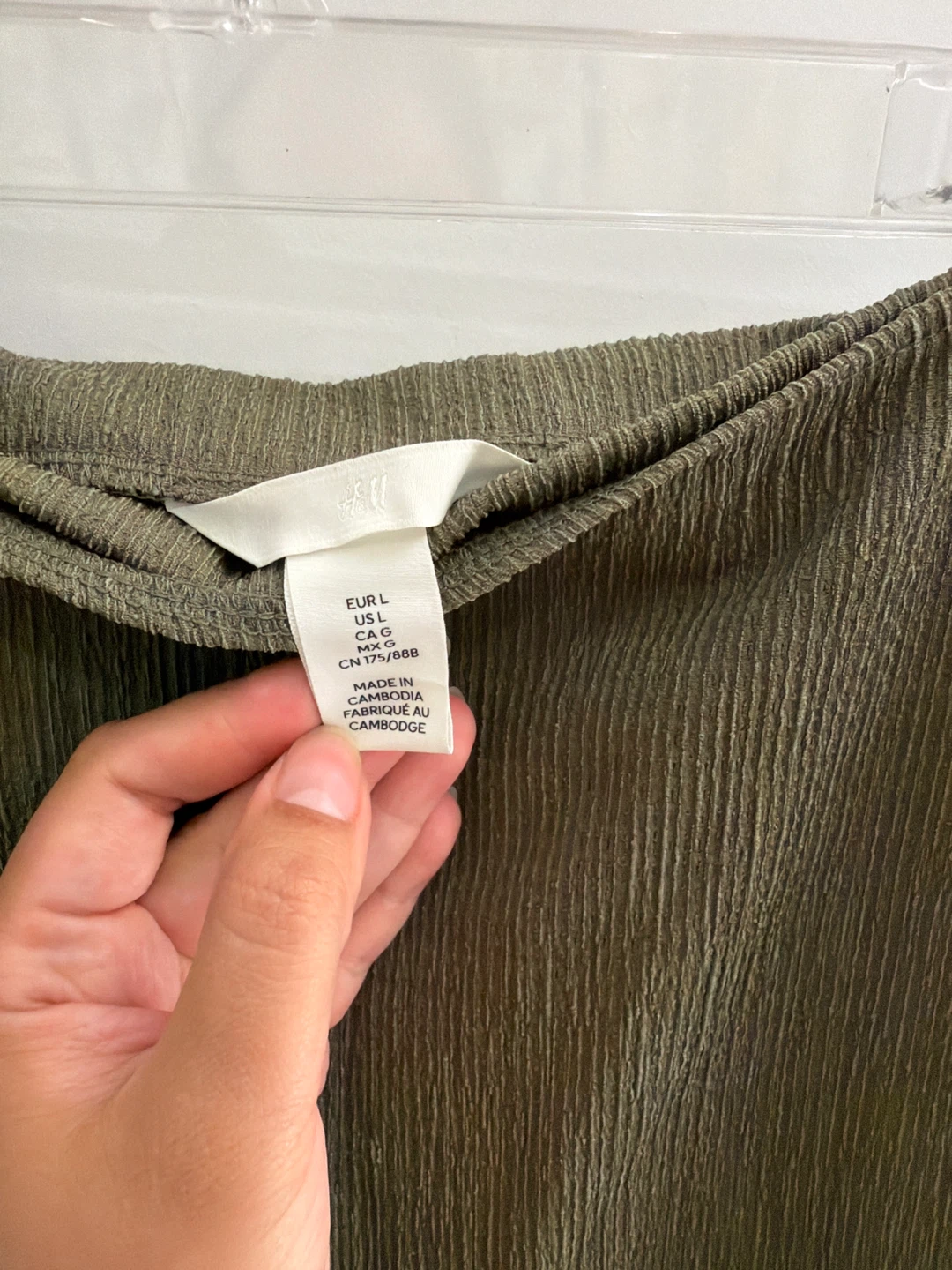 H&M Green Textured Wrap Midi Skirt - Size L - photo 3