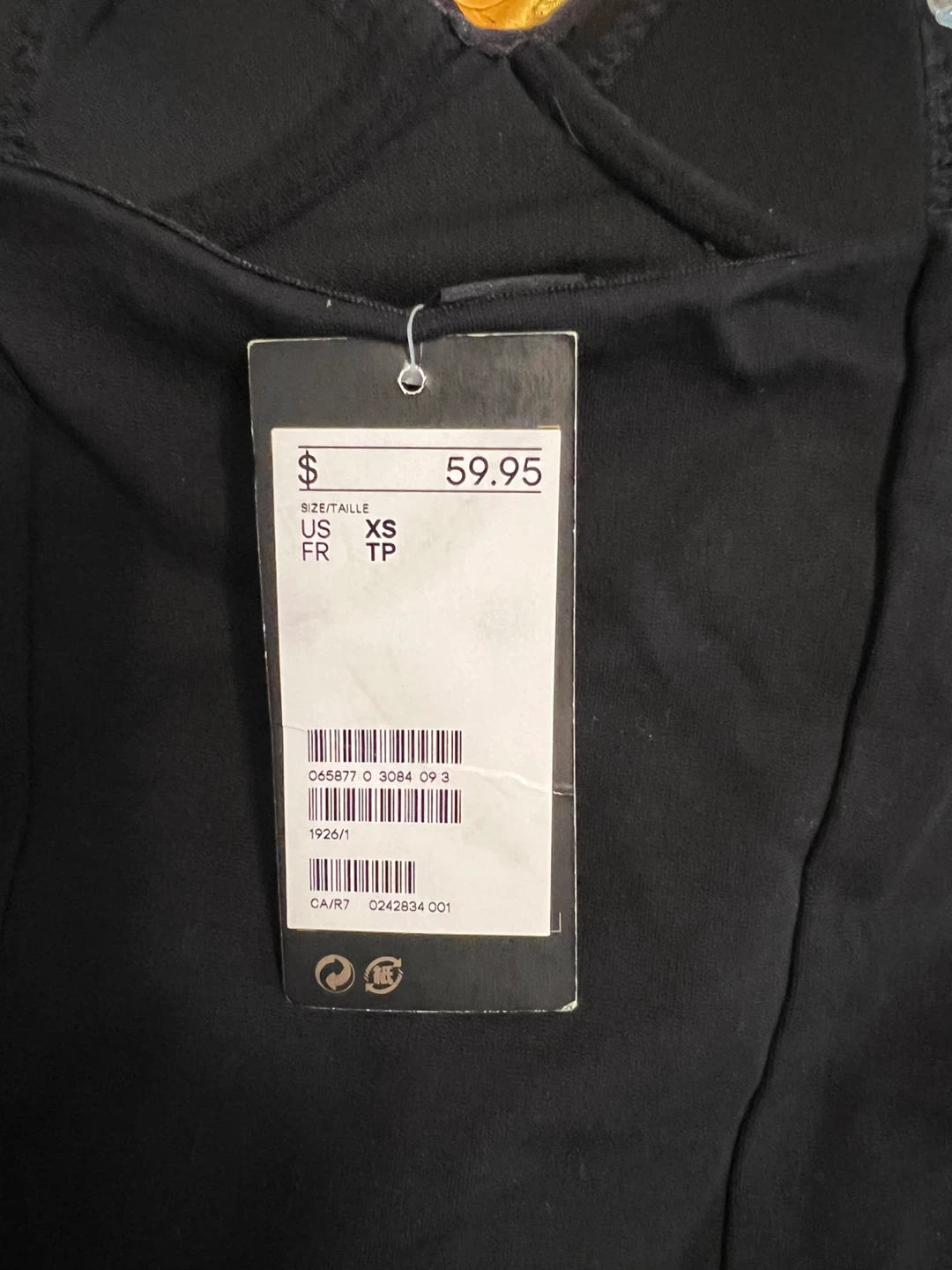 H&M Black Strapless Sequin Dress - Size XS - photo 4