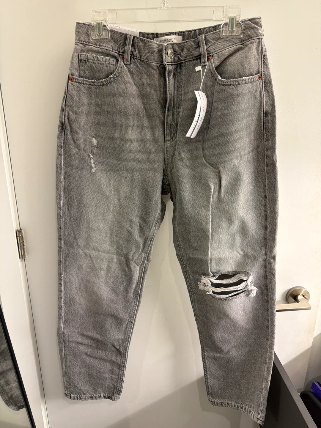 Dynamite Grey Relaxed Fit Jeans - Size 28