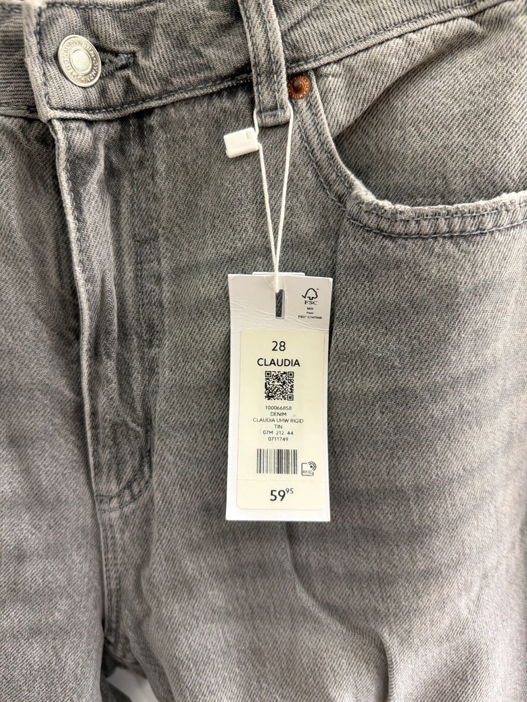 Dynamite Grey Relaxed Fit Jeans - Size 28 - photo 2