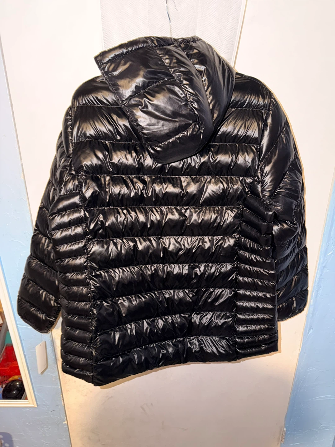 Black Hooded Puffer Jacket - photo 2
