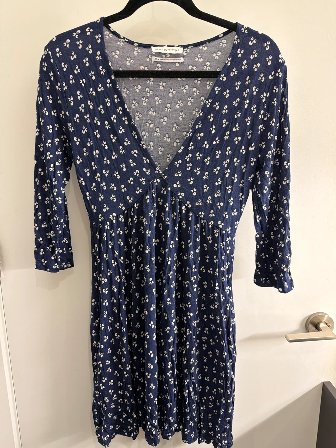 Urban Outfitters Navy Floral Print Dress M-M