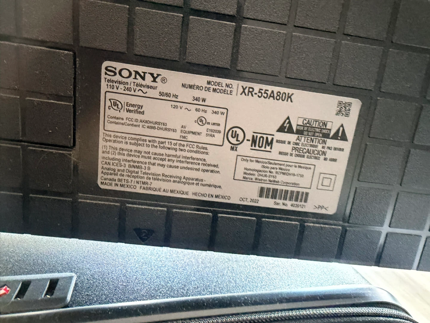 Sony XR-55A80K TV - photo 2